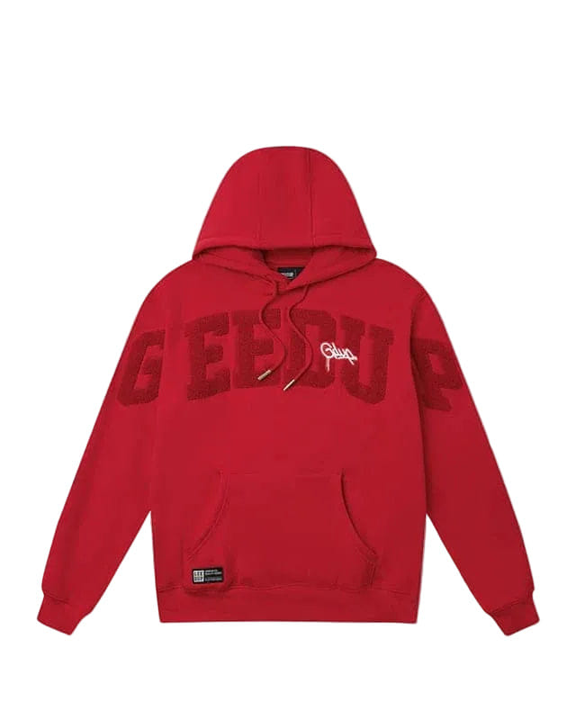 Geedup Team Logo Handstyle Hoodie Tonal Red