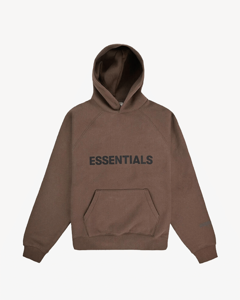 FOG ESSENTIALS SS20 SILICON APPLIQUE LOGO BROWN HOODIE (NEW)
