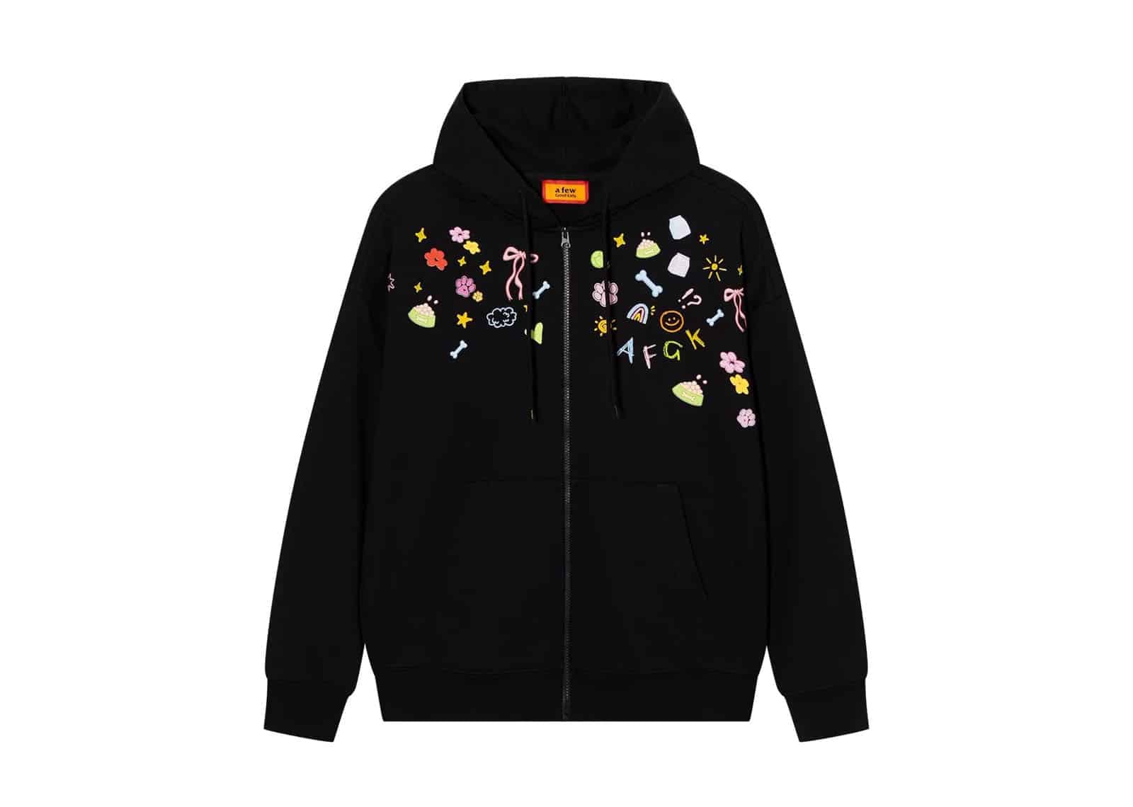 A Few Good Kids Puppy Element Zip Up Hoodie Black