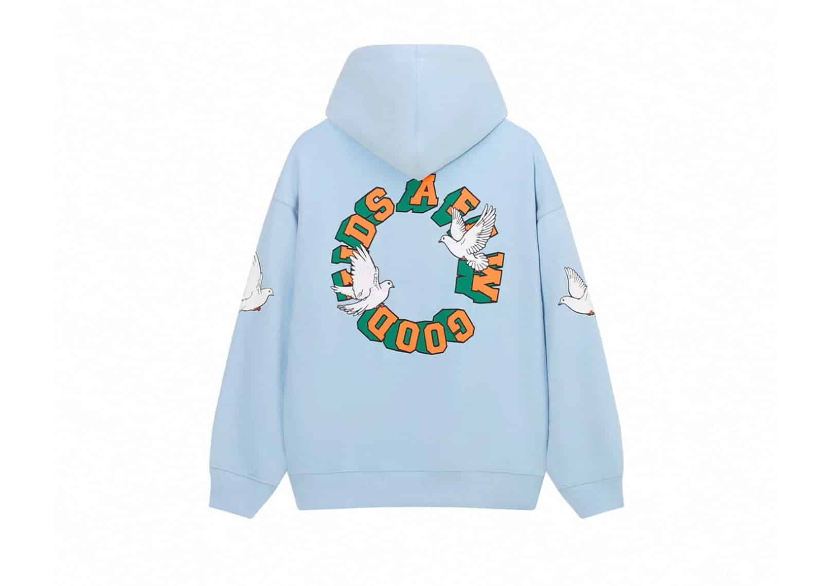 A Few Good Kids Peaceful Dove Embroidered Hoodie Blue