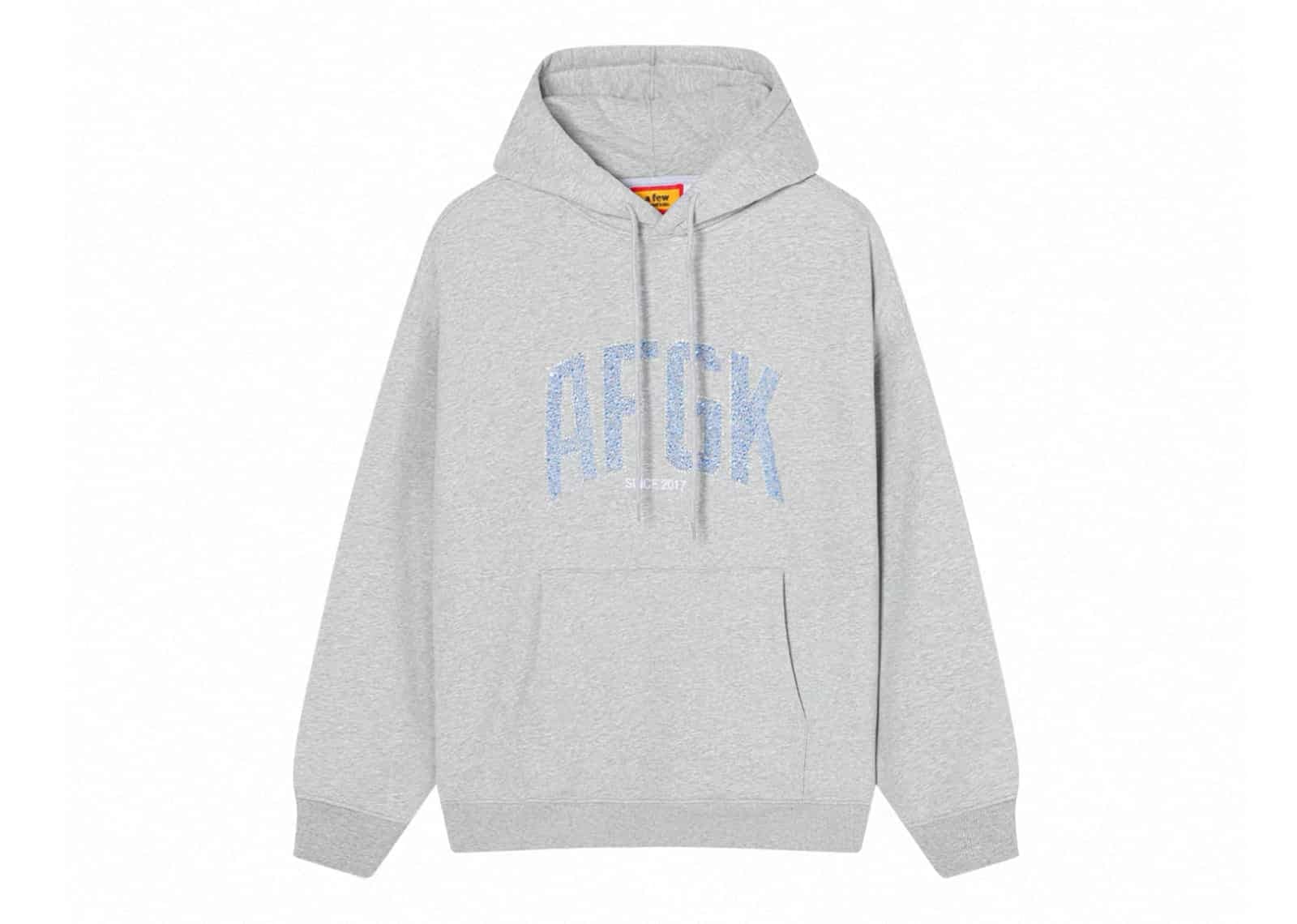 A Few Good Kids Raindrops Rhinestone Hoodie Grey