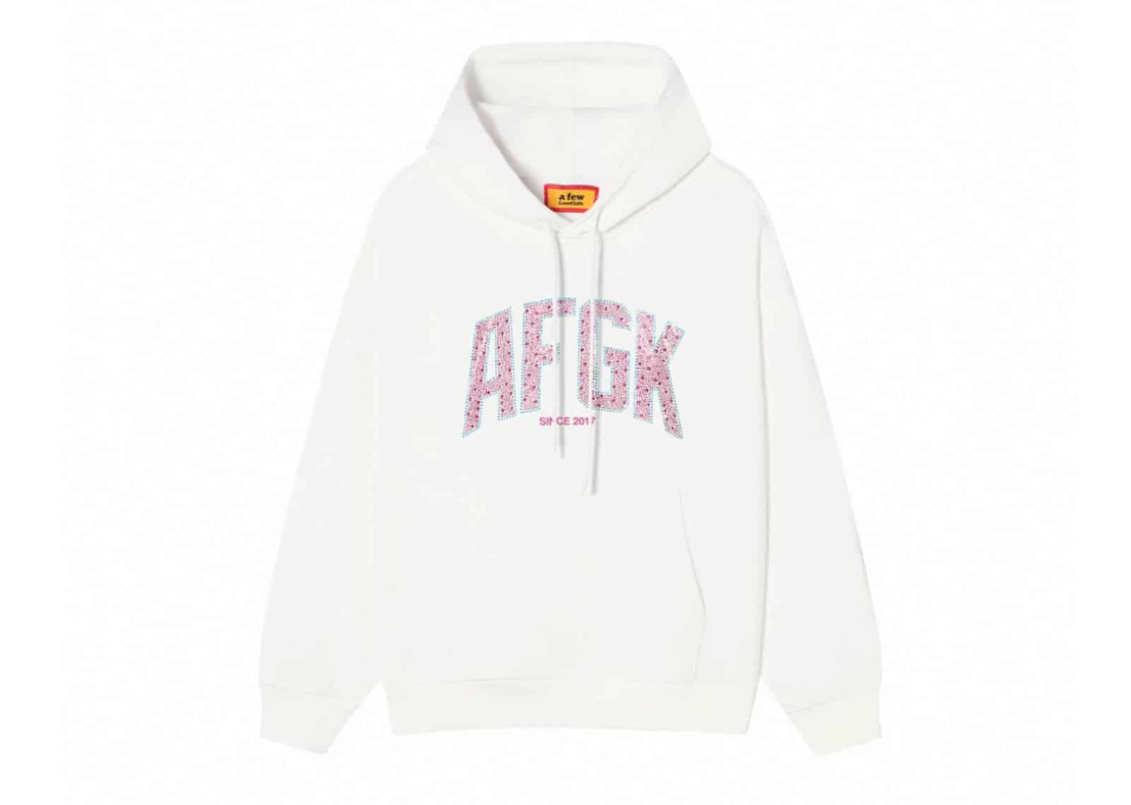 A Few Good Kids Raindrops Rhinestone Hoodie White