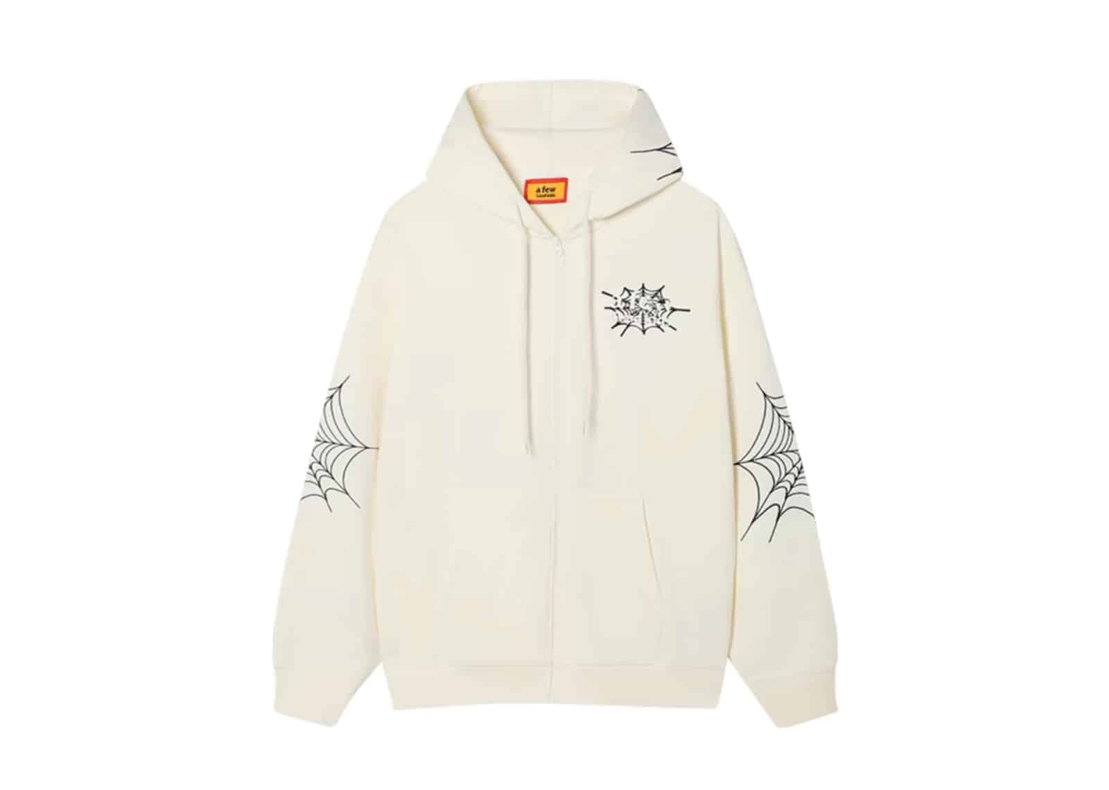 A Few Good Kids Spider Web Zip Hoodie Cream