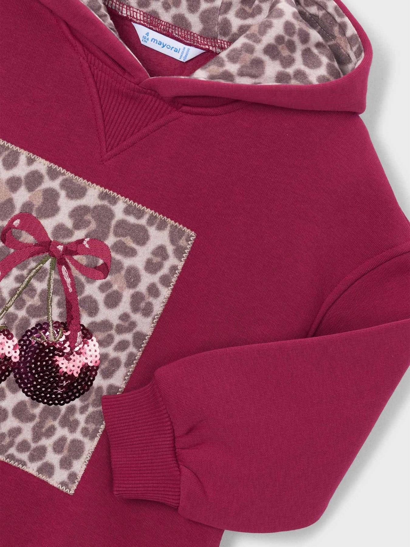Mayoral Kids' Hooded Sweat Dress Pink