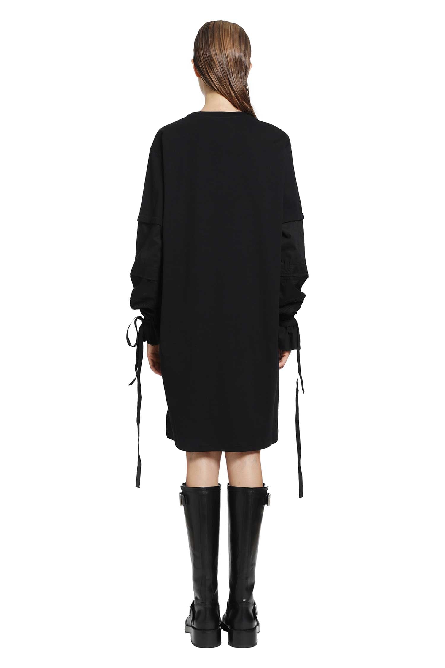 ANN Demeulemeester Lucina T - Shirt Dress with Light Cotton Sleeves