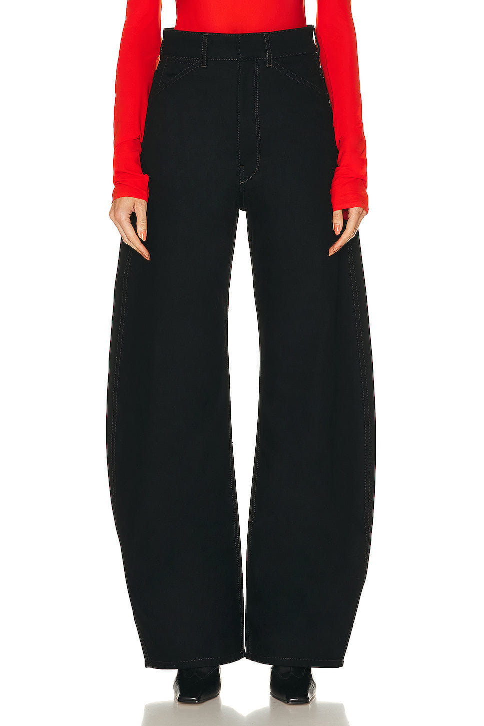 Lemaire High Waisted Curved Jeans