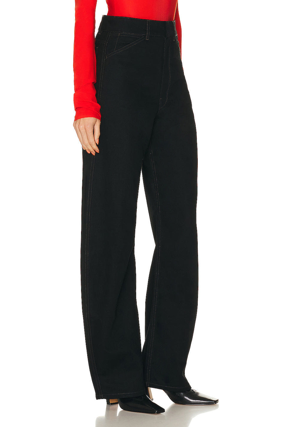Lemaire High Waisted Curved Jeans