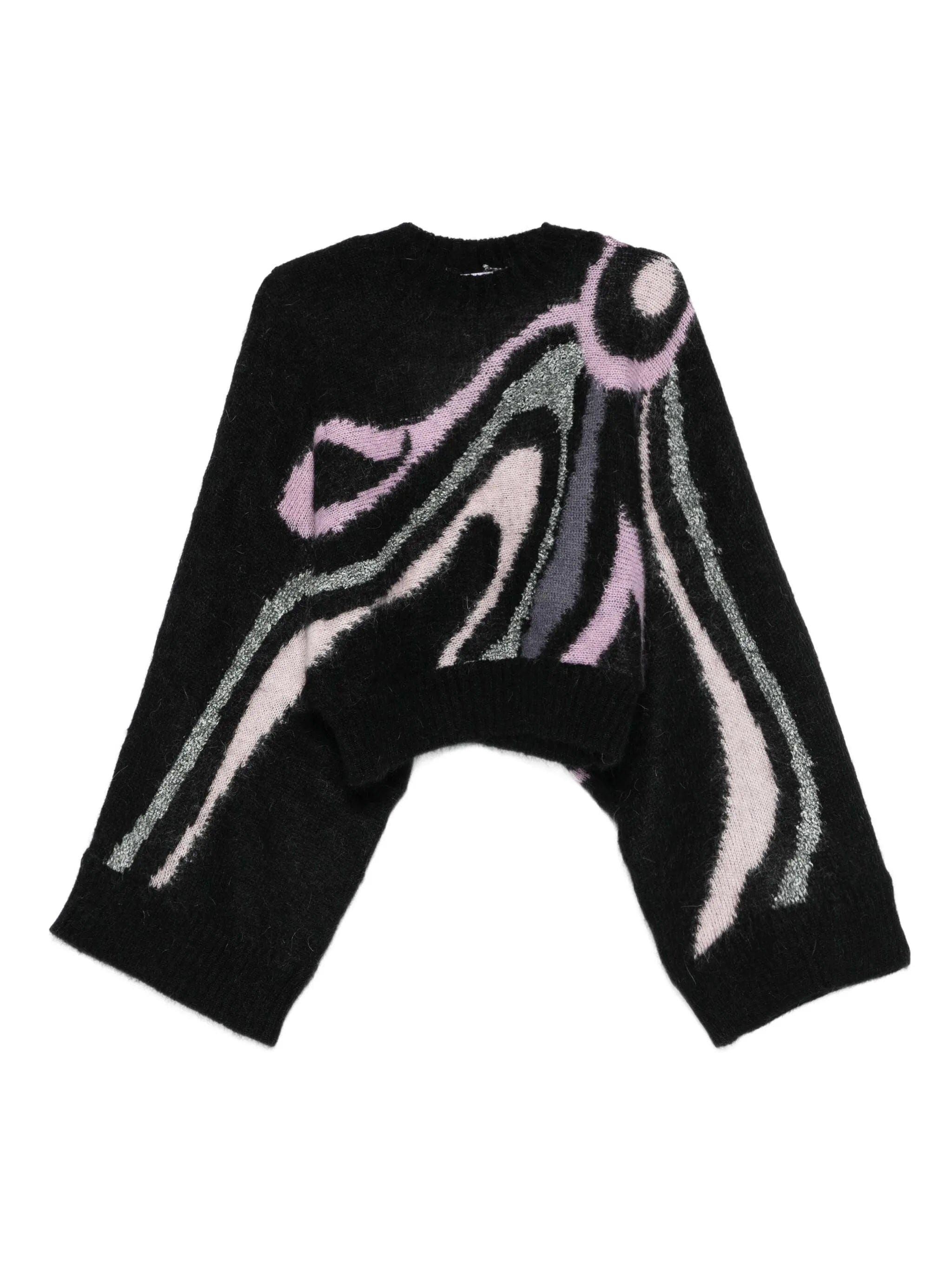 PUCCI Marmo - print cropped sweater