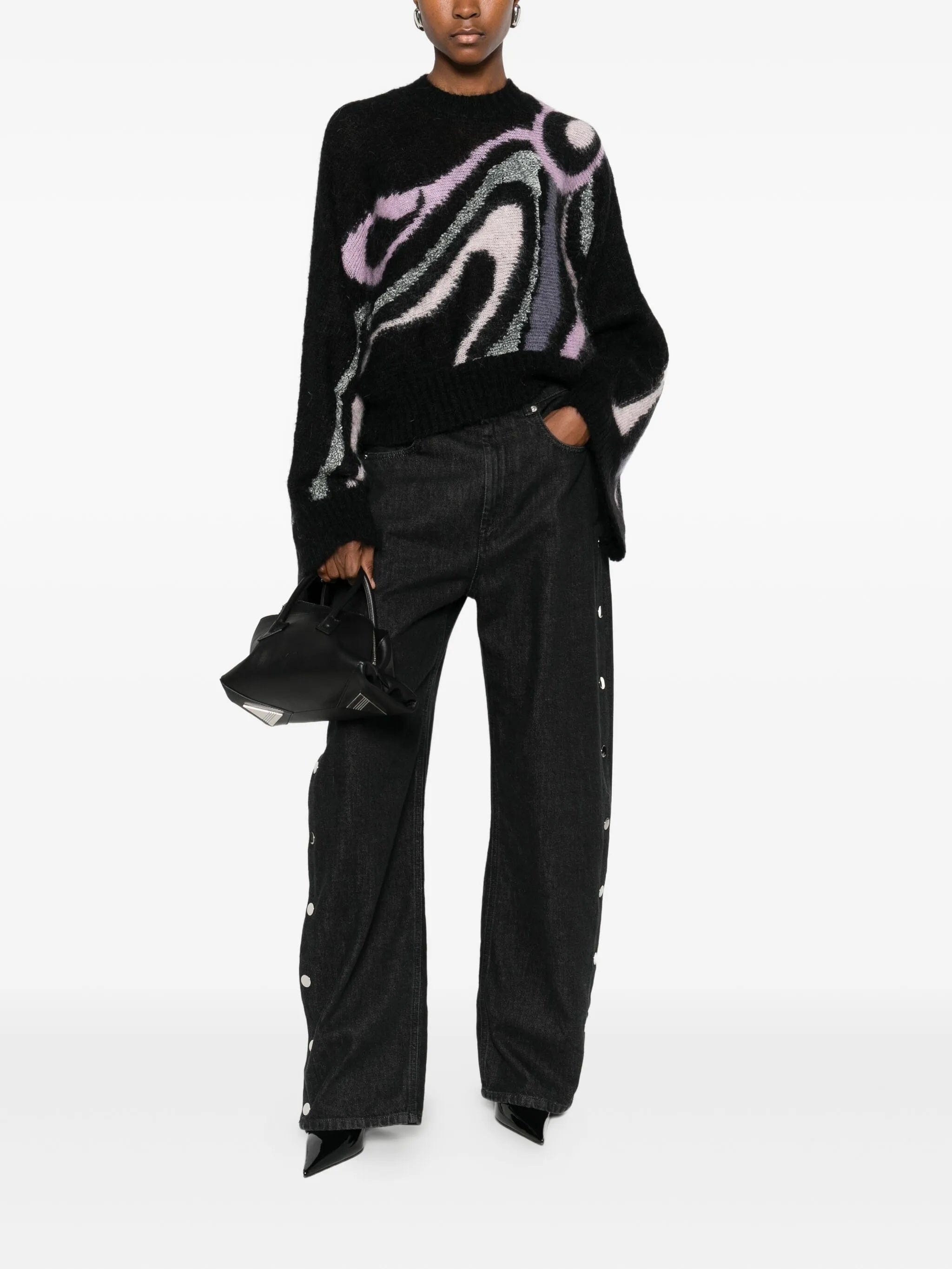 PUCCI Marmo - print cropped sweater