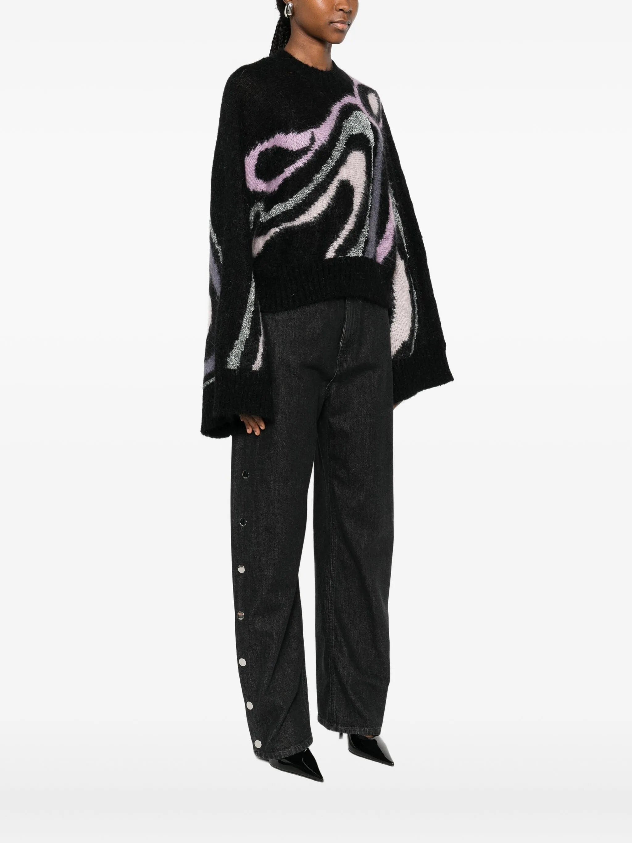 PUCCI Marmo - print cropped sweater