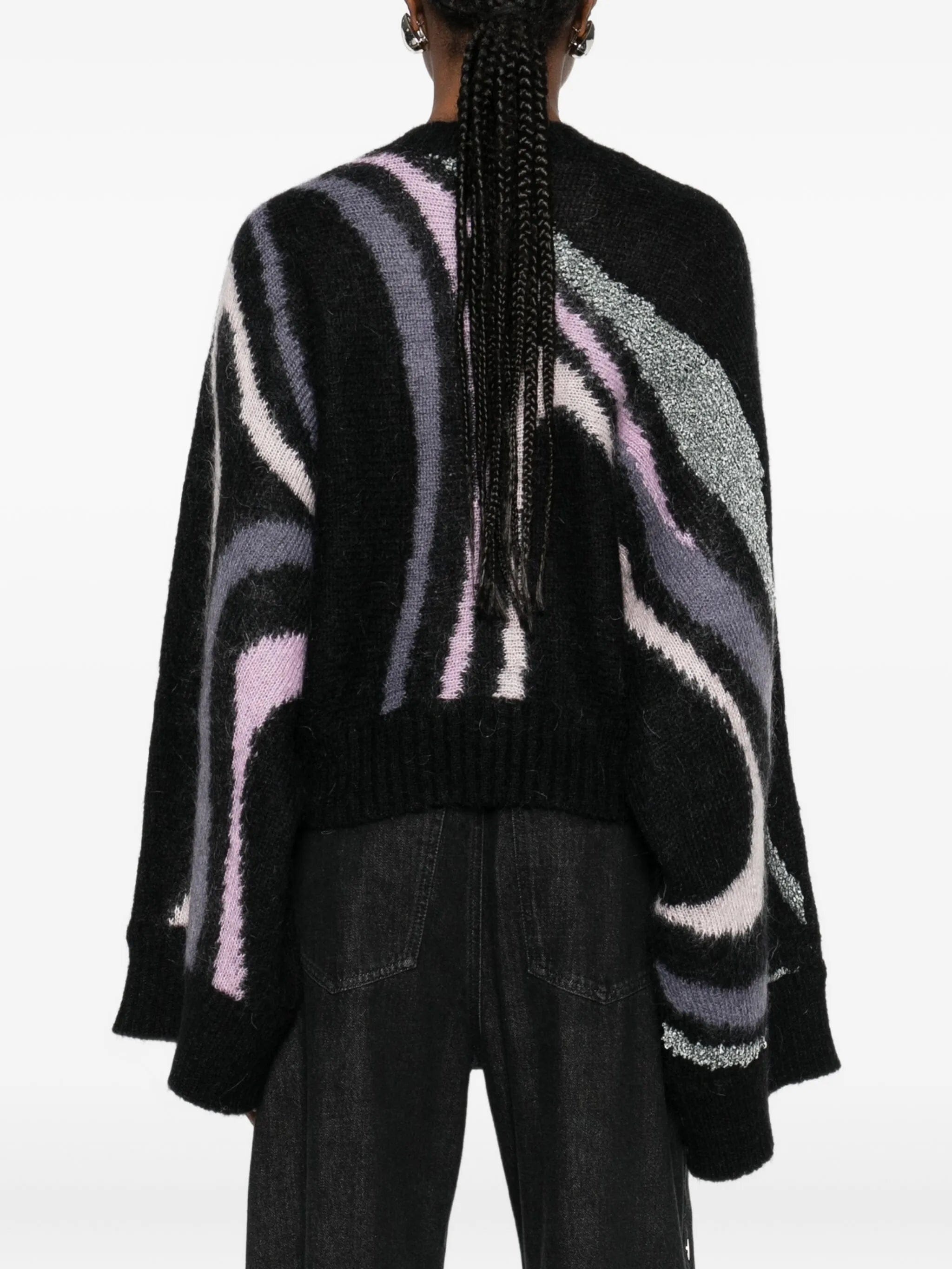 PUCCI Marmo - print cropped sweater