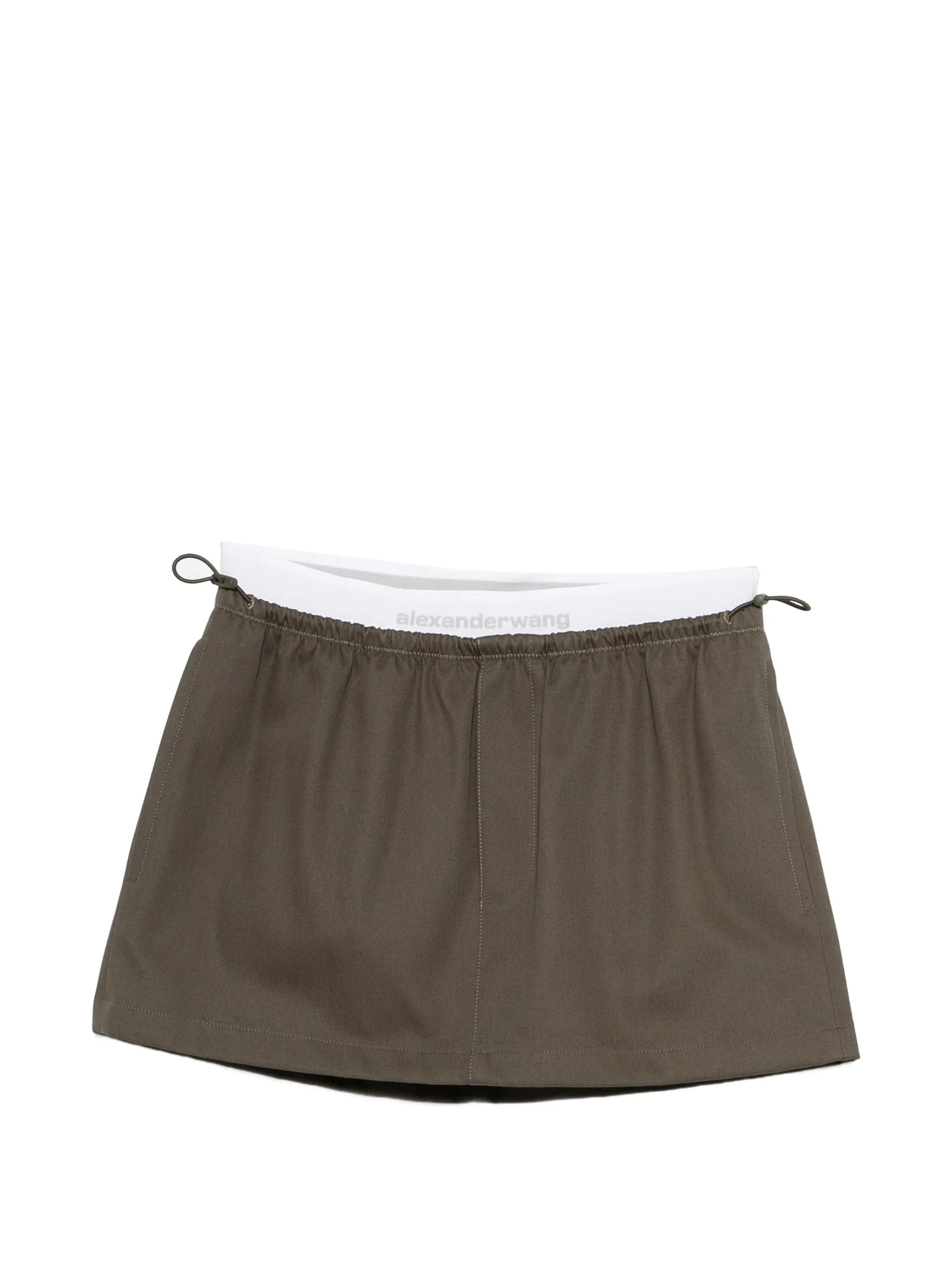 Alexander Wang double - layer elastic - waistband skirt