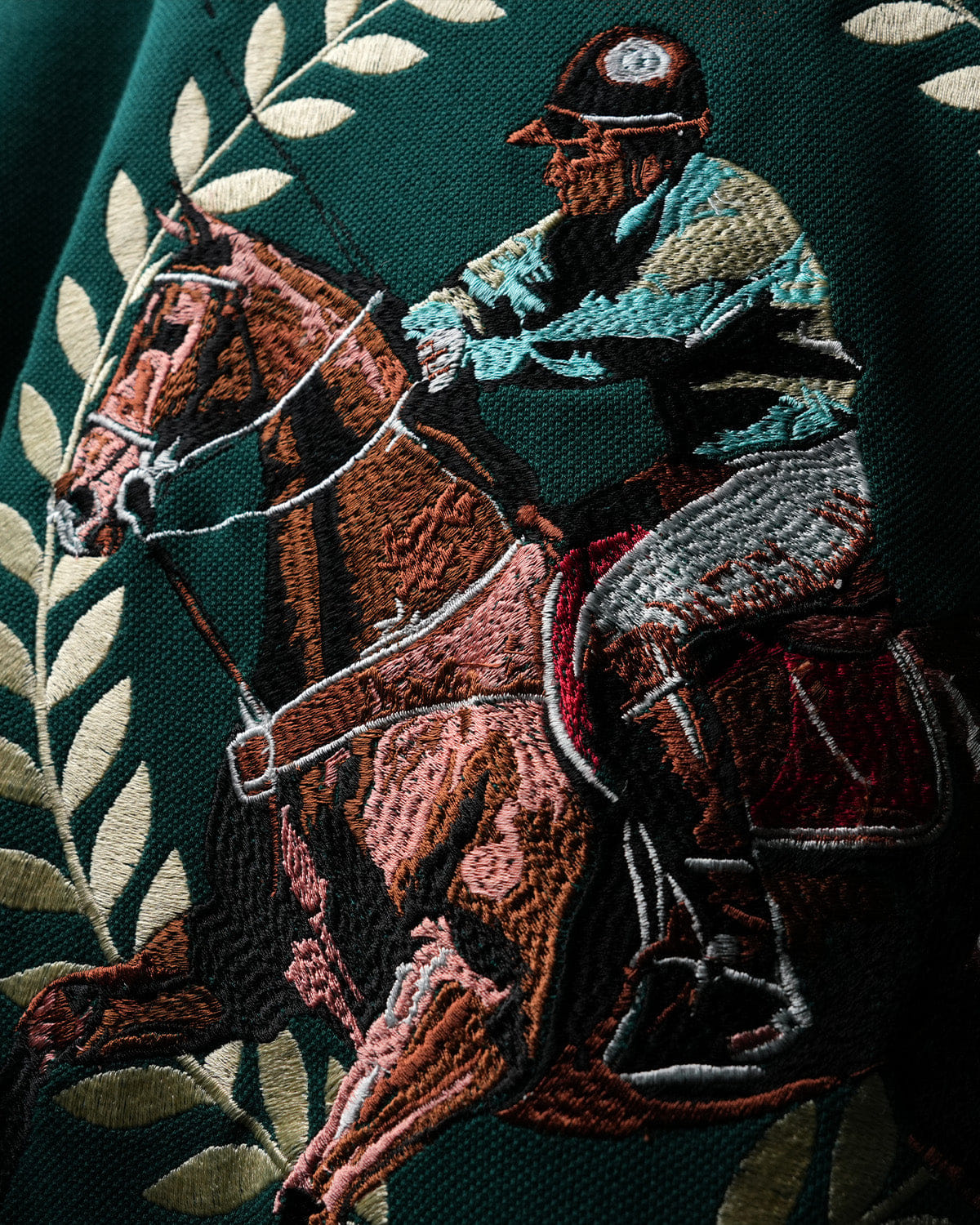 Polo Bottle Green Saddle League Polo T - Shirt