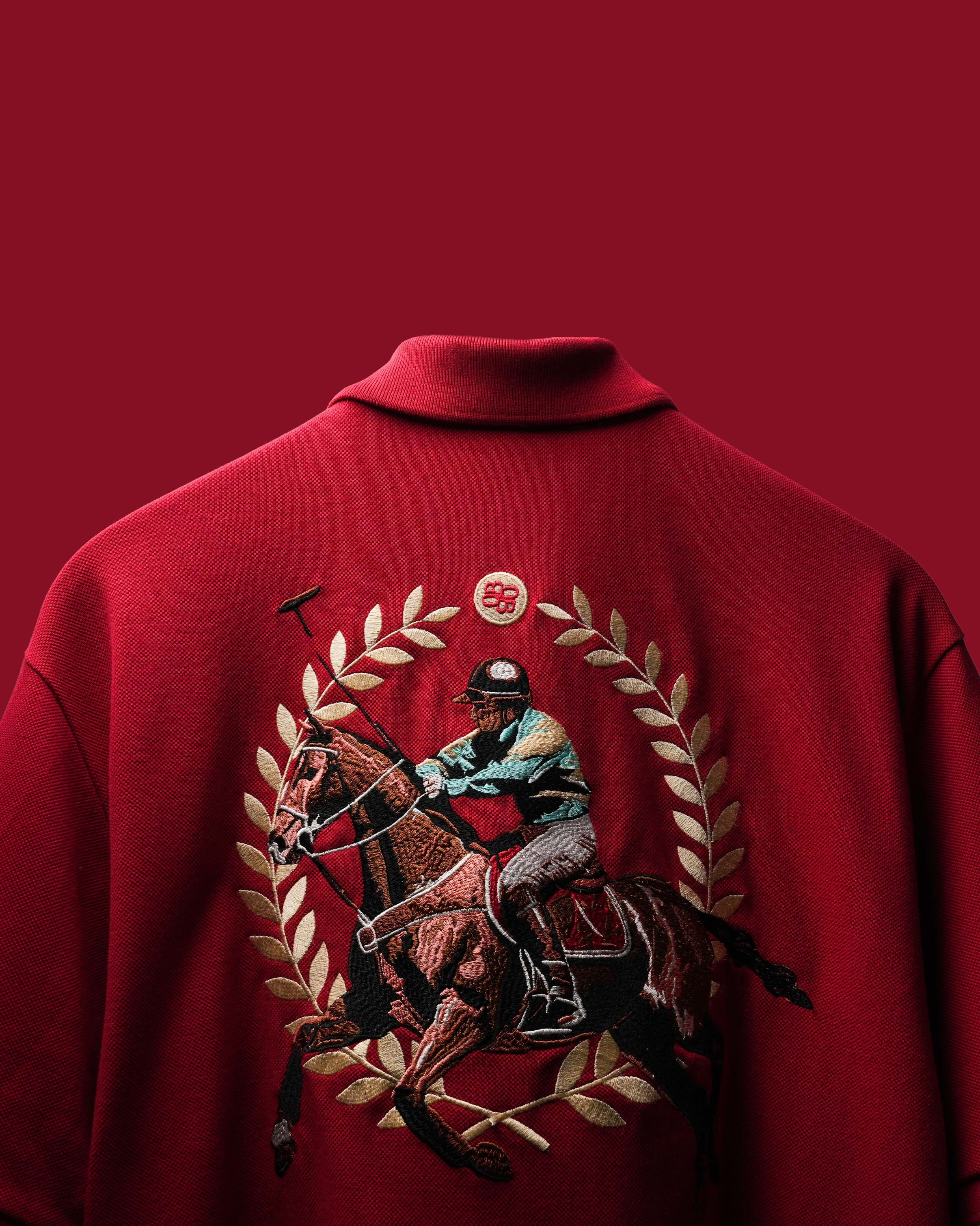 Polo Rush Red Saddle League Polo T - Shirt