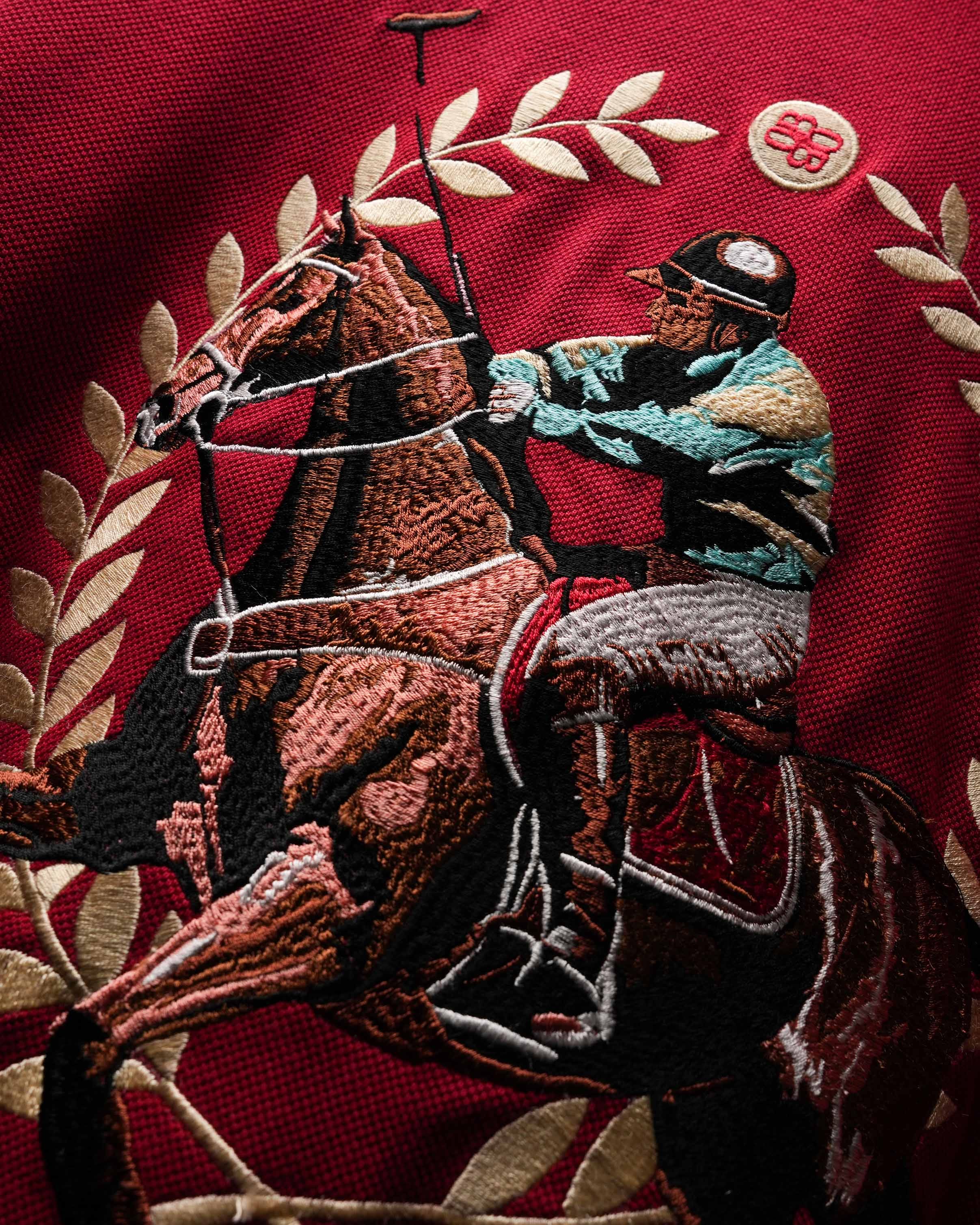 Polo Rush Red Saddle League Polo T - Shirt