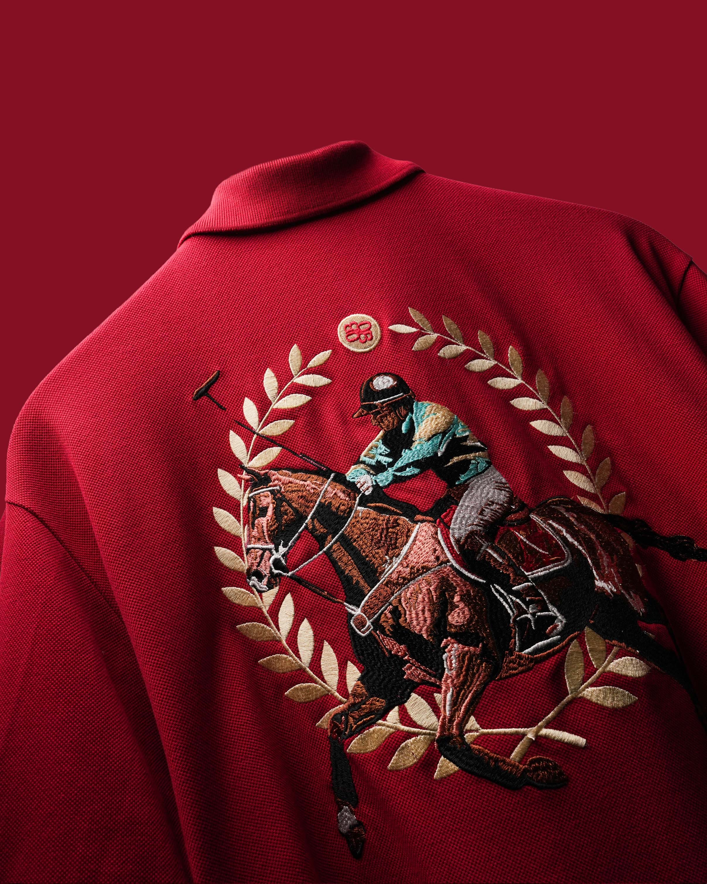 Polo Rush Red Saddle League Polo T - Shirt