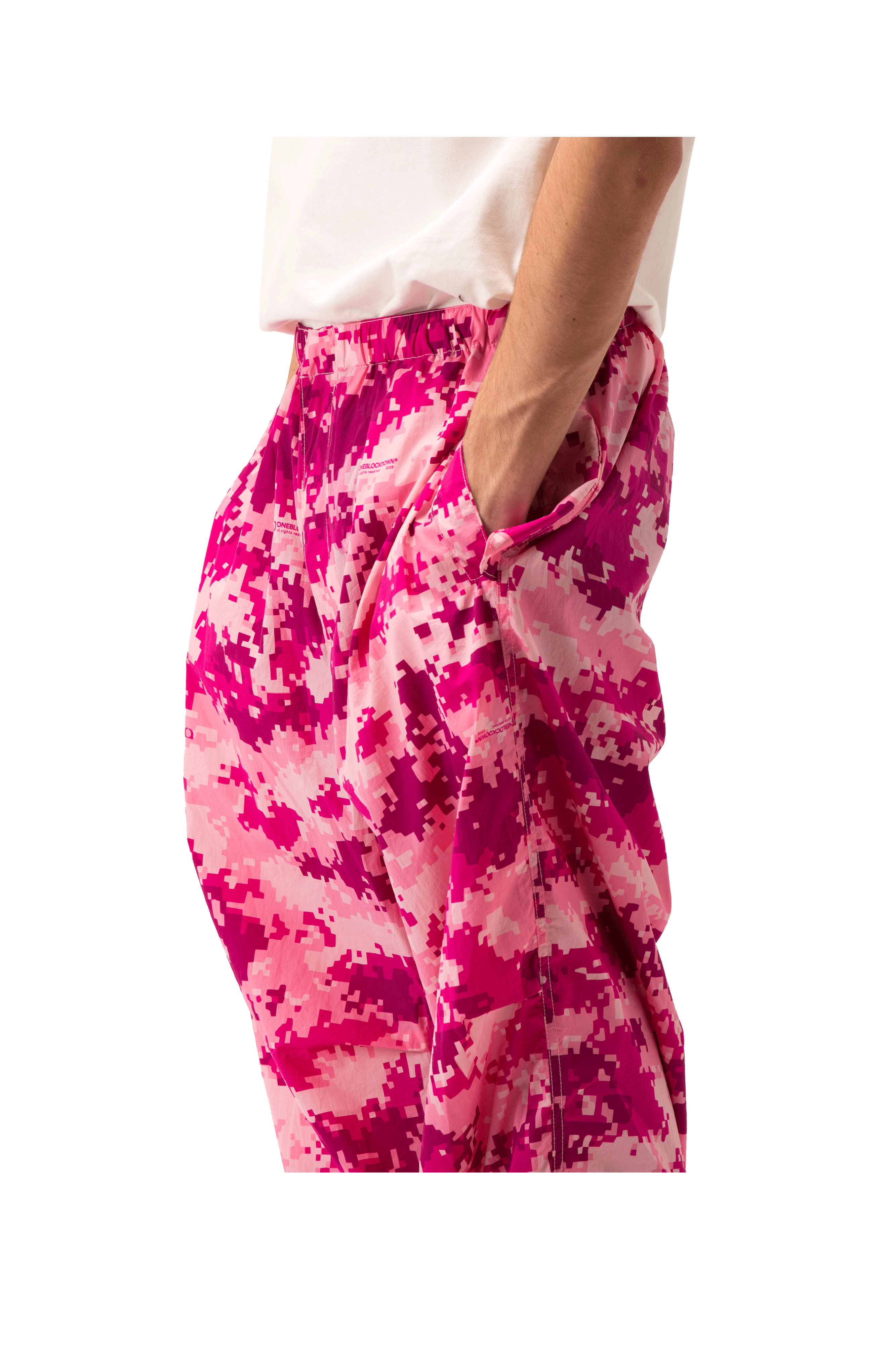 One Block Down Pink Digi Camo Track Pants