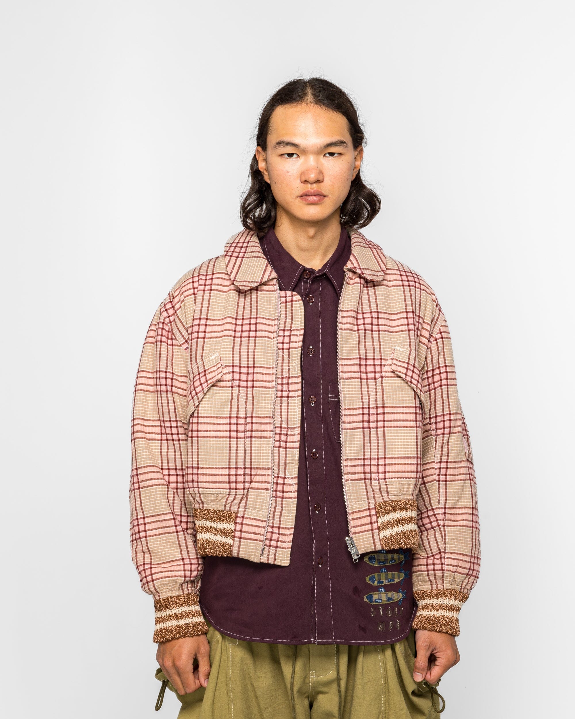Story Mfg. Grain Bomber - Flora Check Handloom