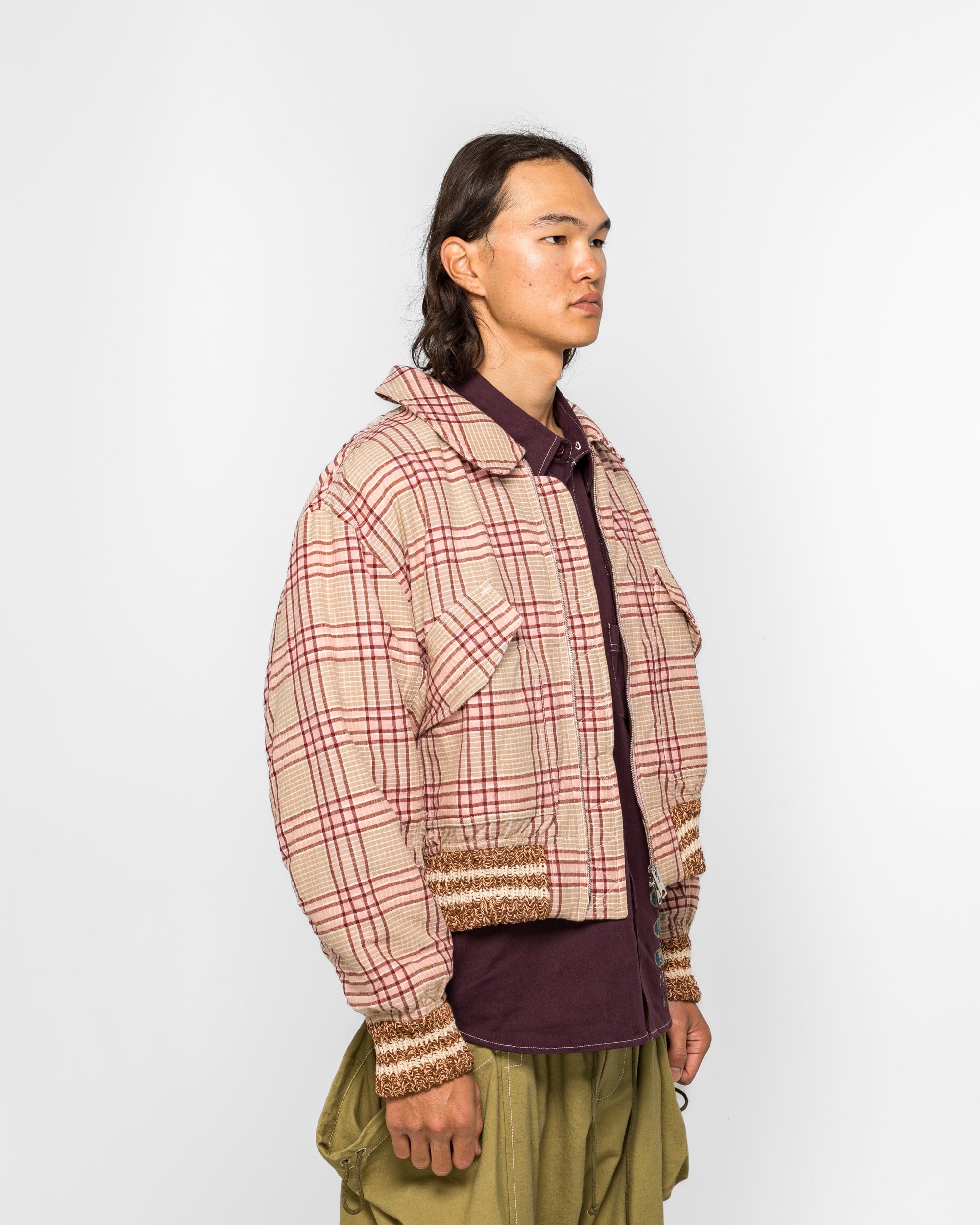 Story Mfg. Grain Bomber - Flora Check Handloom
