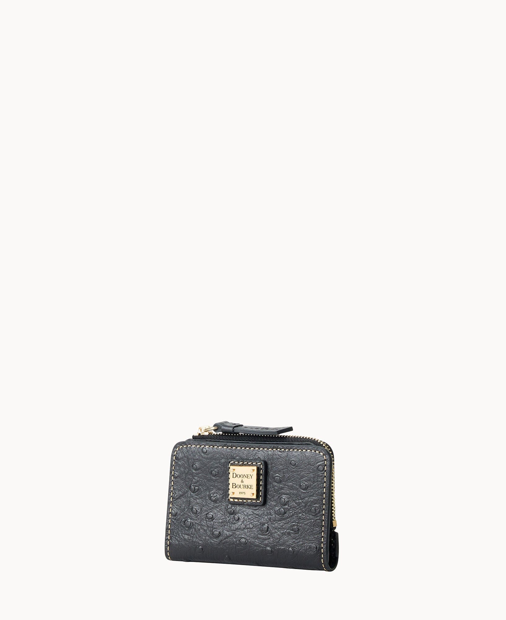 Dooney & Bourke Ostrich Zip Credit Card Wallet 12