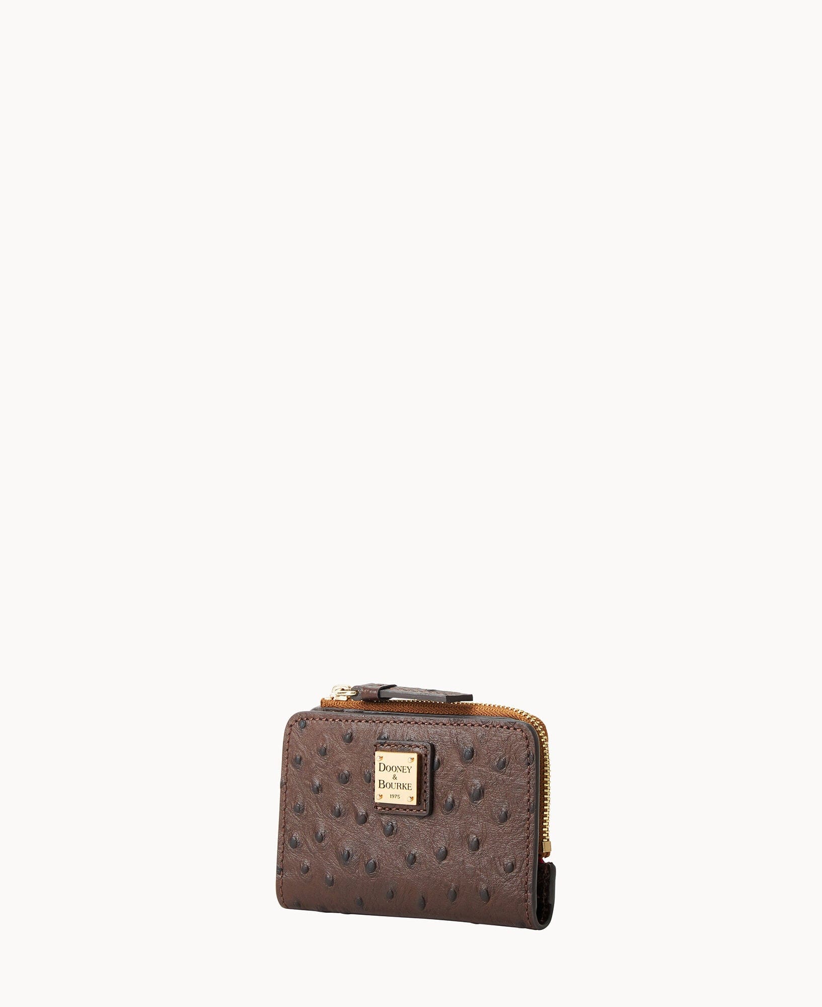 Dooney & Bourke Ostrich Zip Credit Card Wallet 12