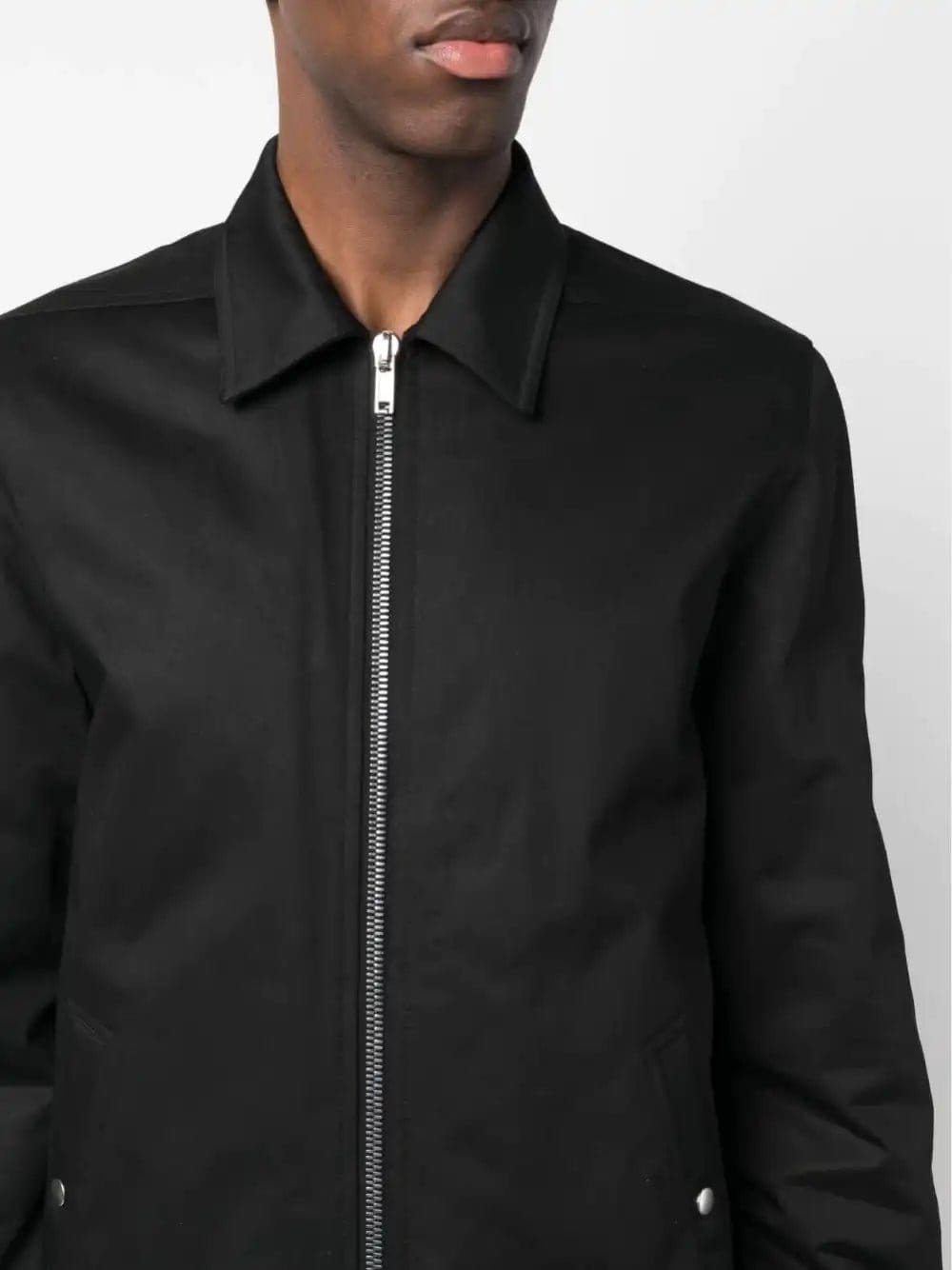 Drkshdw Veste noire zippée à cordon de serrage