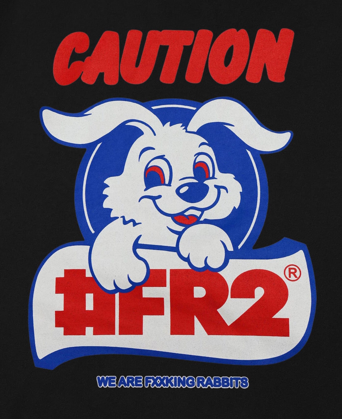 #FR2 Caution Rabbit Hoodie (Black)