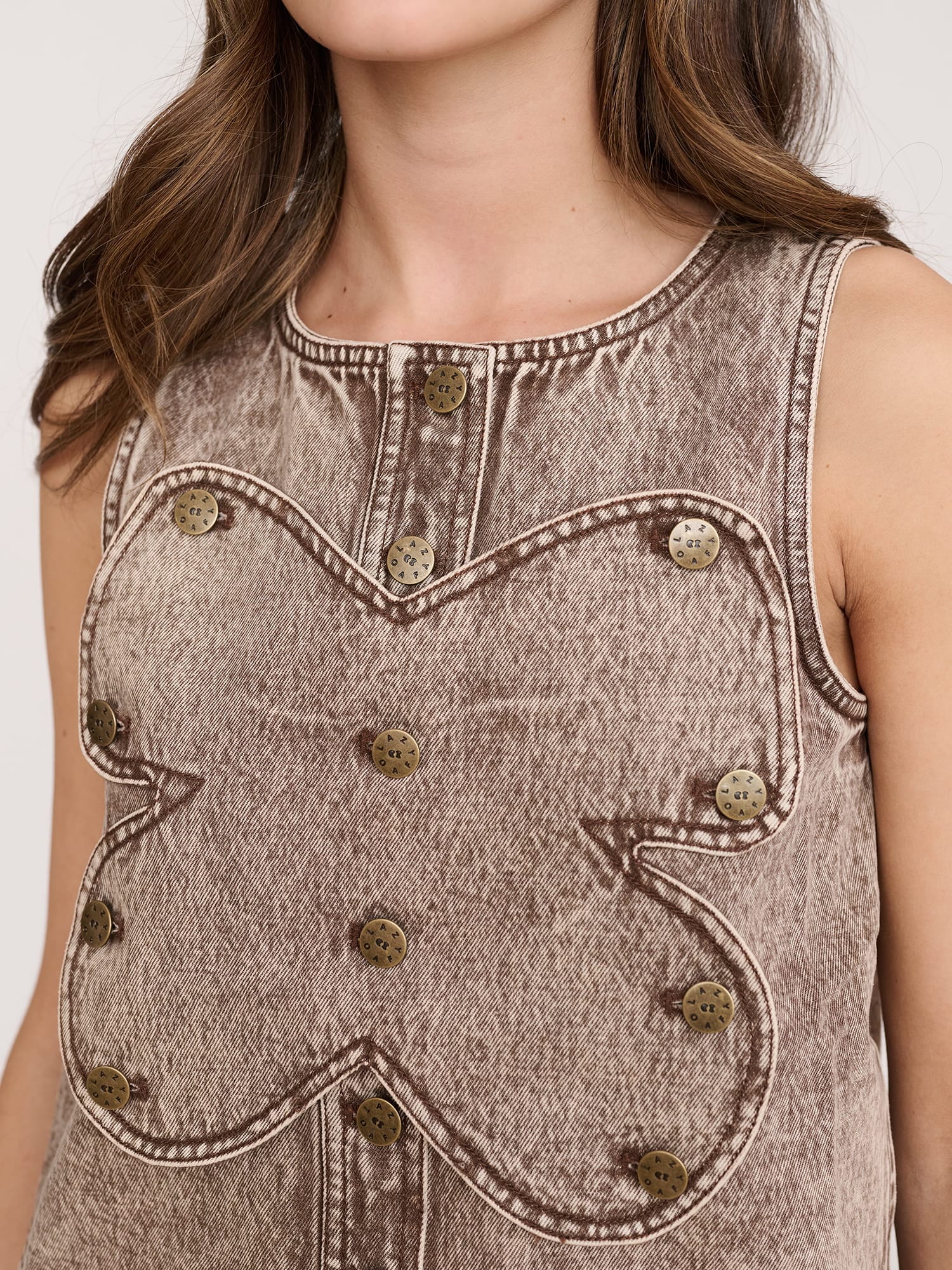 Lazy Oaf Butterflies Denim Top