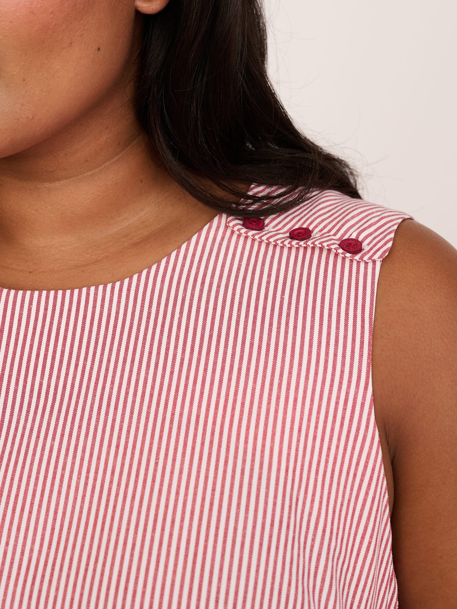 Lazy Oaf Asymmetric Pinstripe Midi Dress