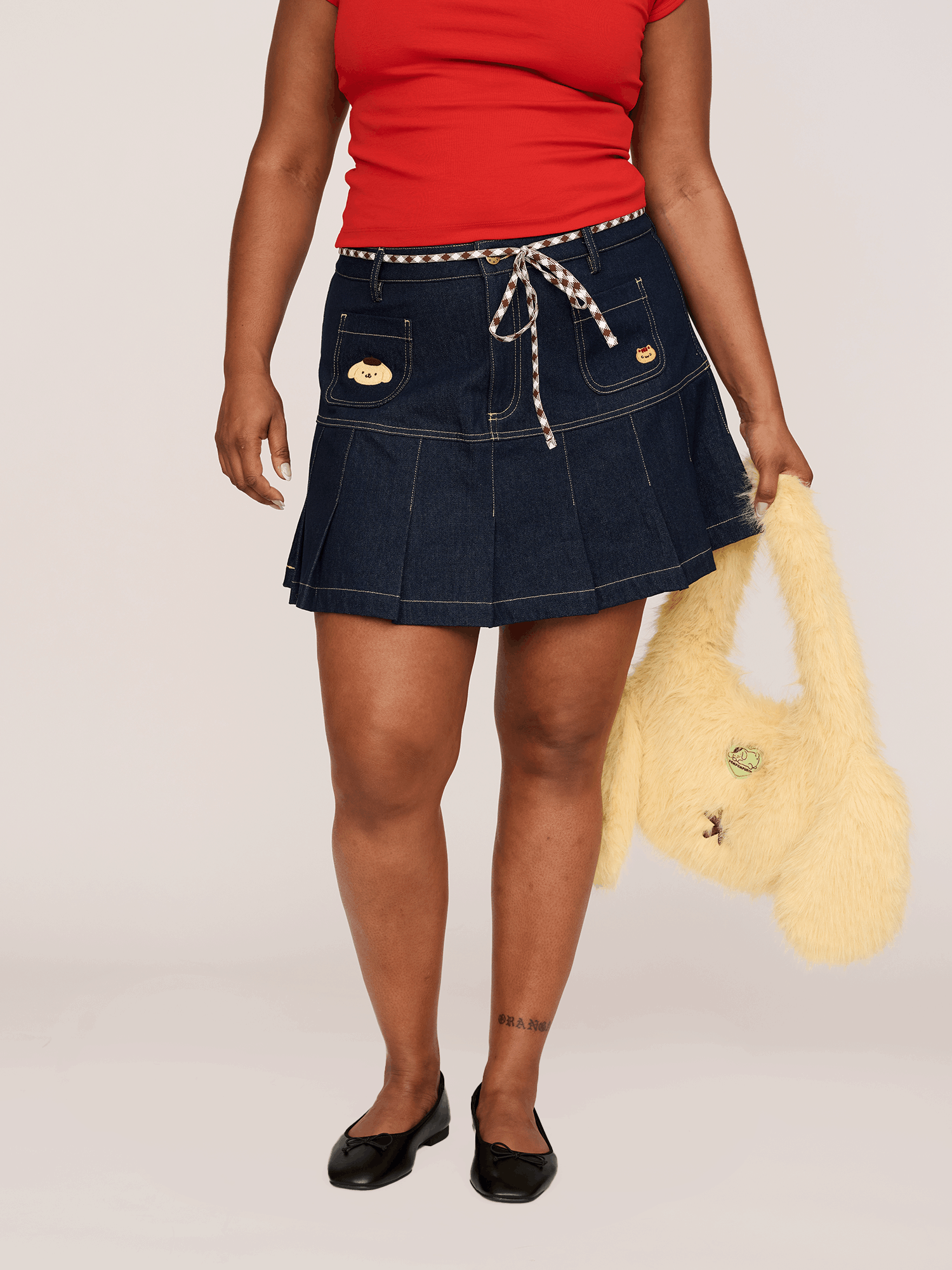 Lazy Oaf Pompompurin Denim Mini Skirt