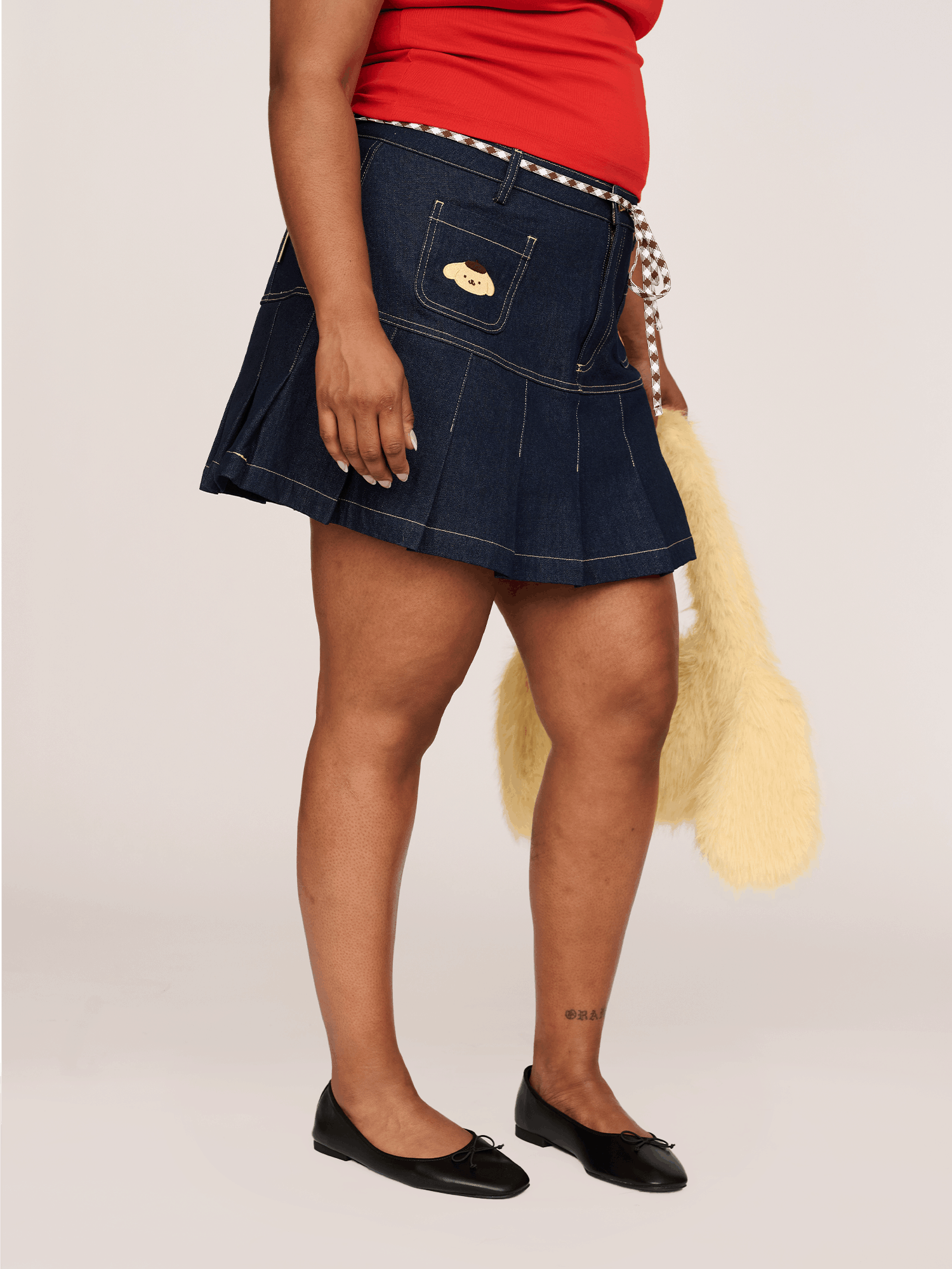 Lazy Oaf Pompompurin Denim Mini Skirt