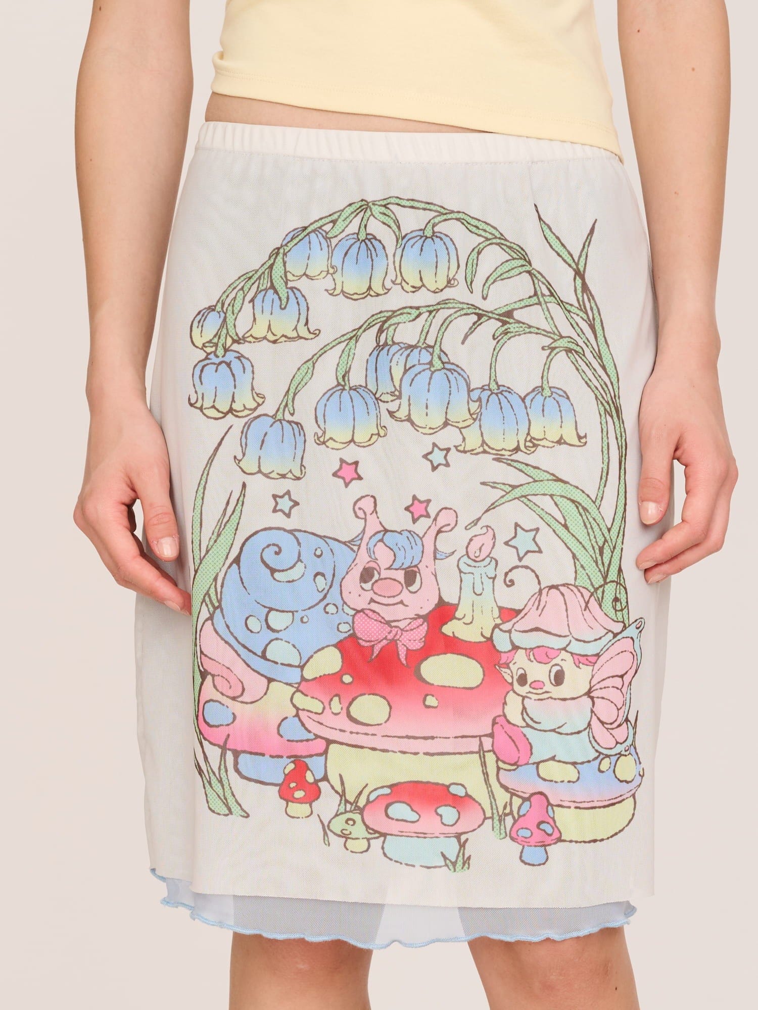 Lazy Oaf Garden Mesh Midi Skirt