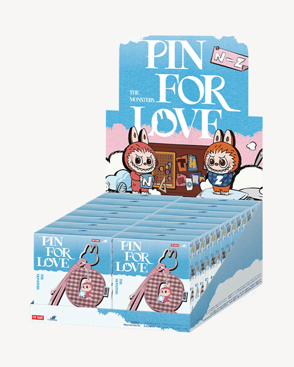 the monsters POP MART x THE MONSTERS LABUBU PIN FOR LOVE LETTER PENDANT BLIND BOX (N - Z)