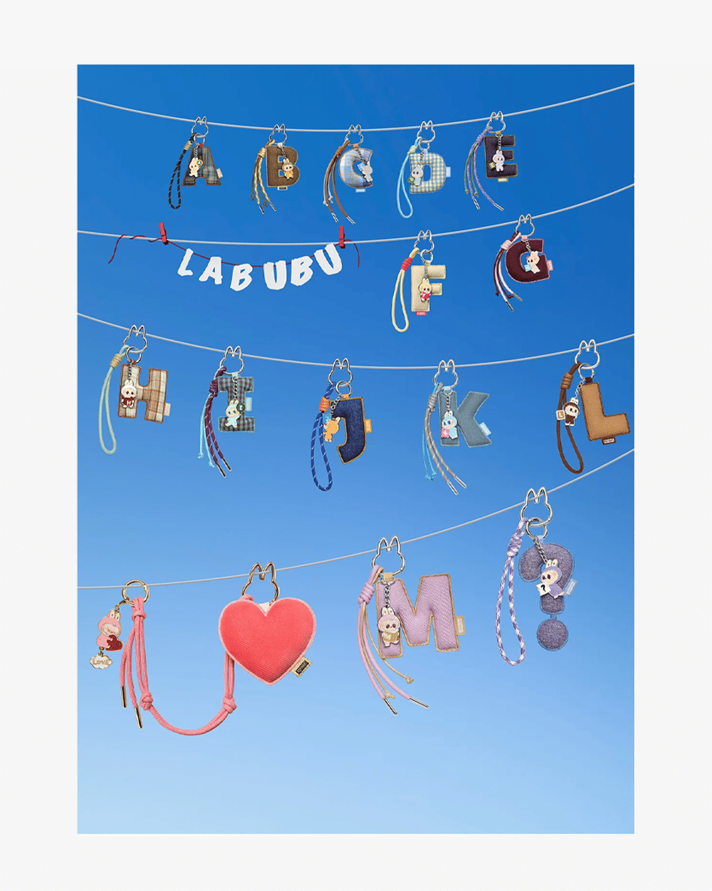 the monsters POP MART x THE MONSTERS LABUBU PIN FOR LOVE LETTER PENDANT BLIND BOX (N - Z)