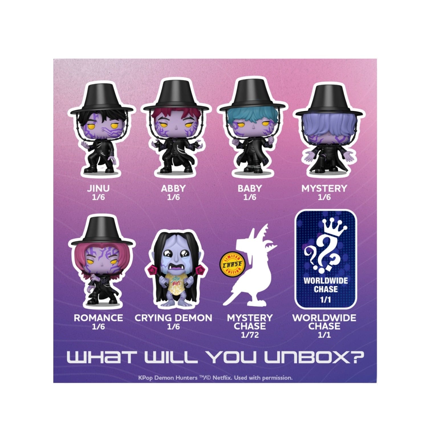 Hunter KPop Demon Hunter Mystery Funko Pops - Chance of Chase - PREORDER