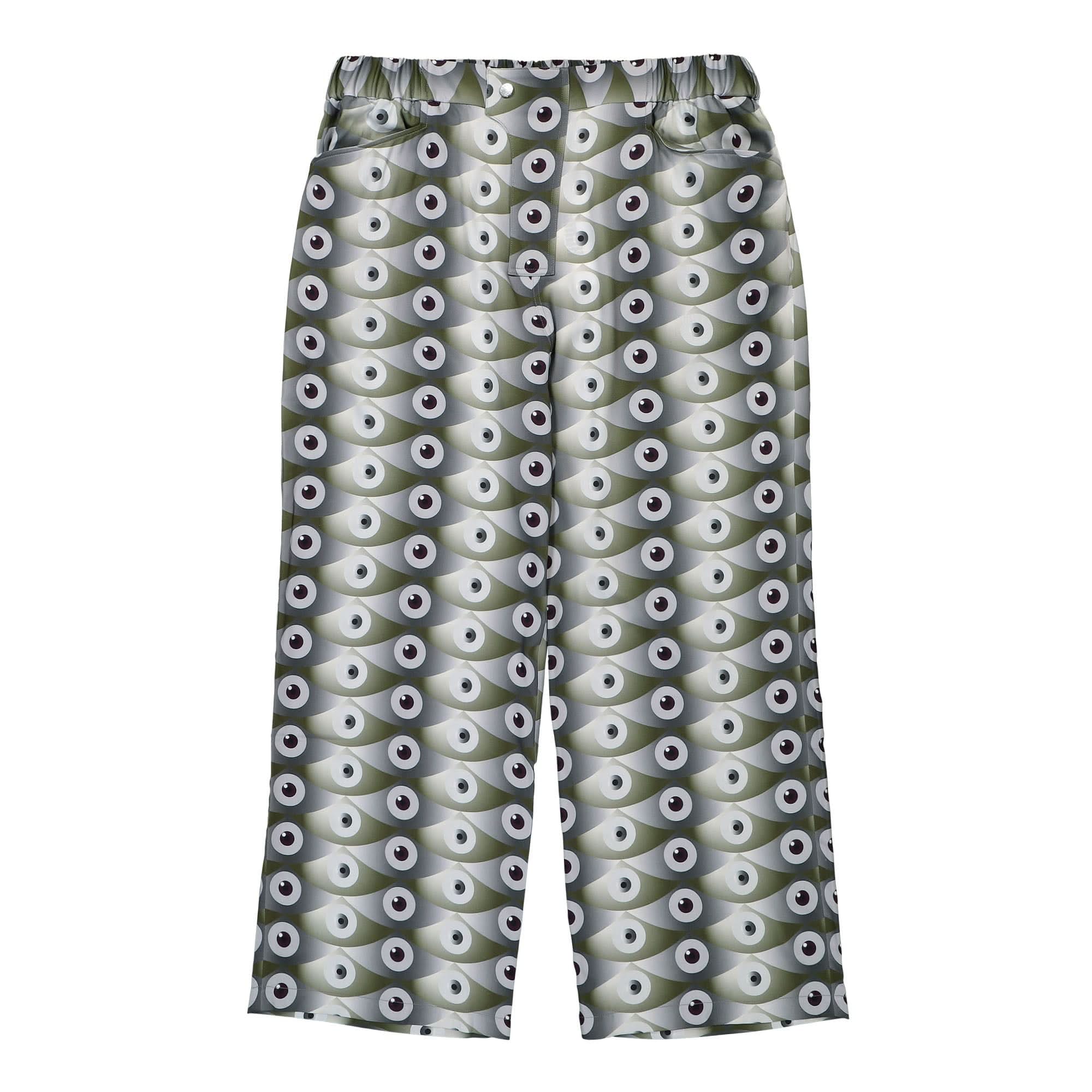 Gmbh Dogu Eye Print Wide Leg Trousers With Eye Print