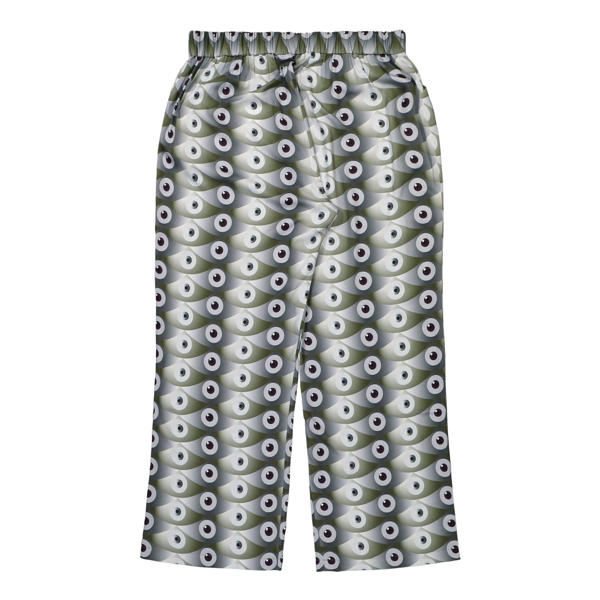 Gmbh Dogu Eye Print Wide Leg Trousers With Eye Print