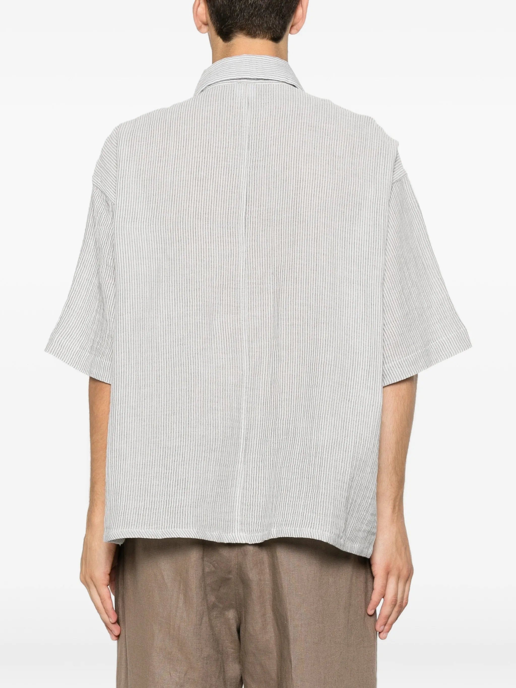 Won Hundred striped short - sleeve shirt