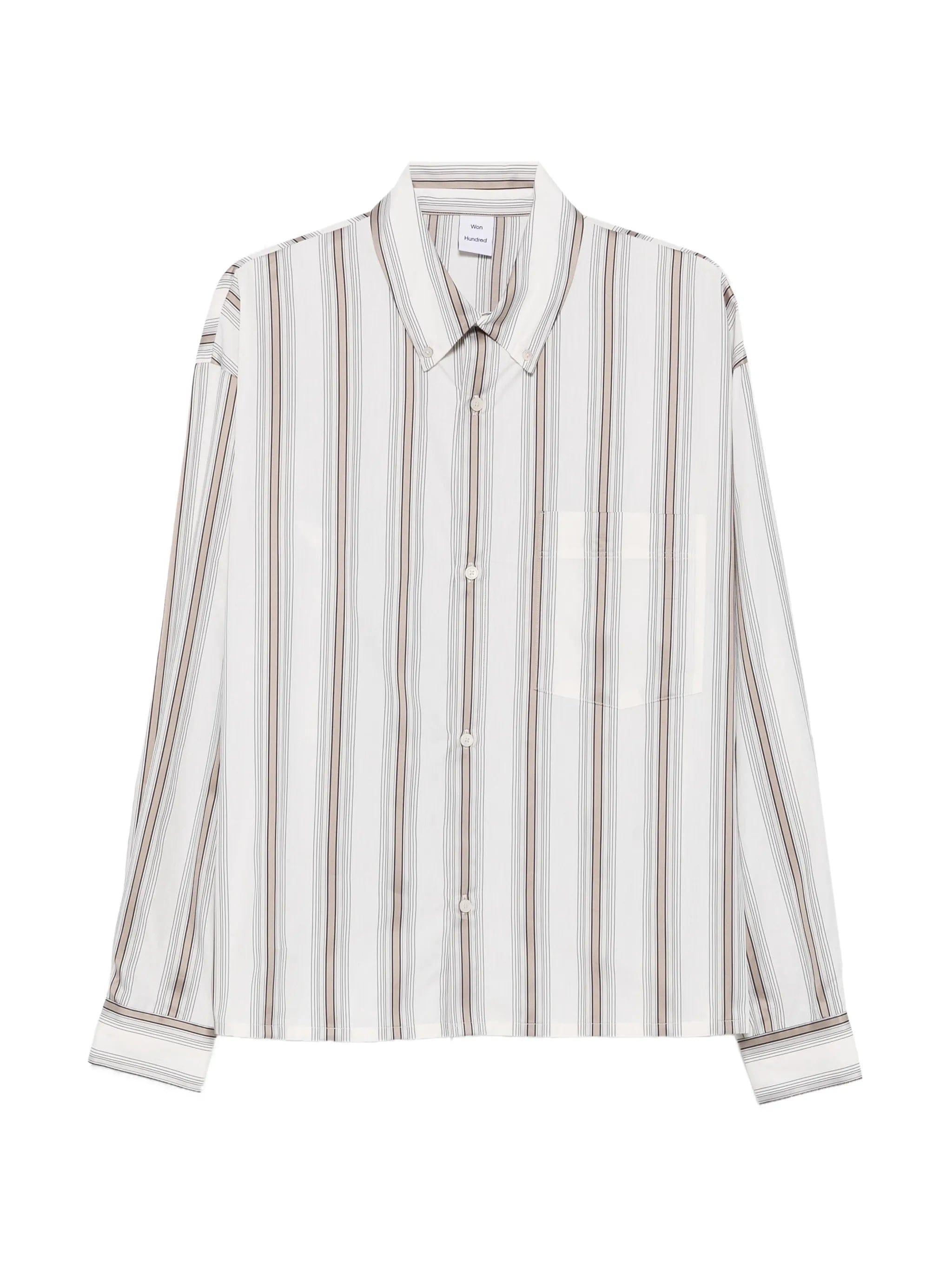 Won Hundred Maza stripe - print shirt