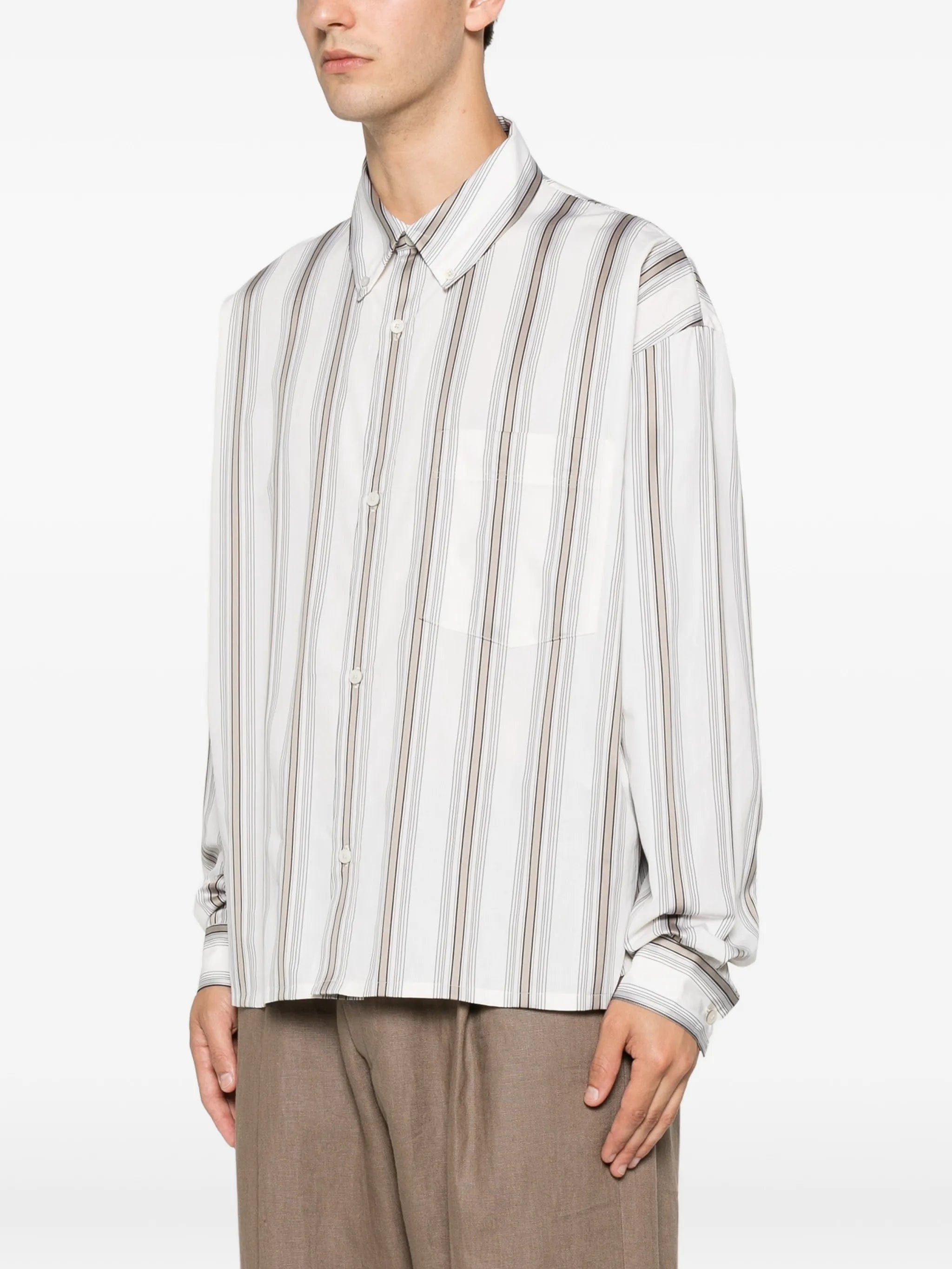 Won Hundred Maza stripe - print shirt