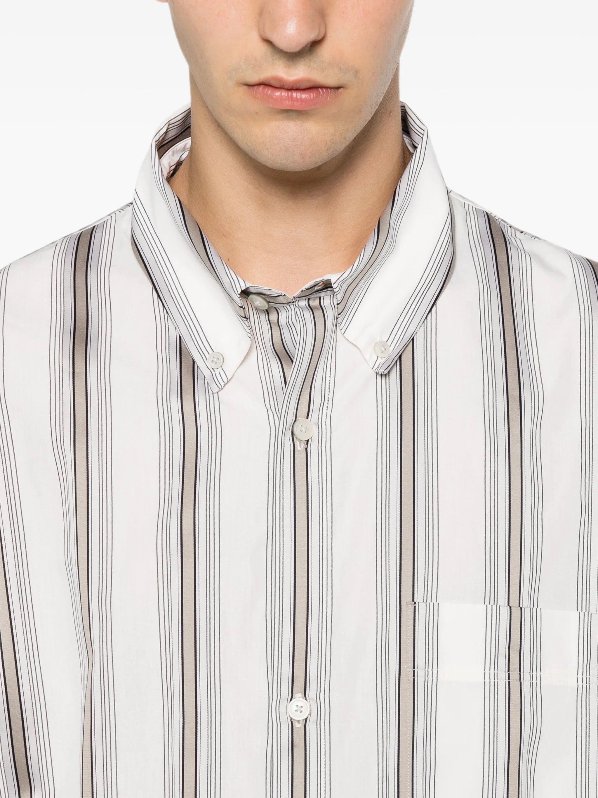 Won Hundred Maza stripe - print shirt