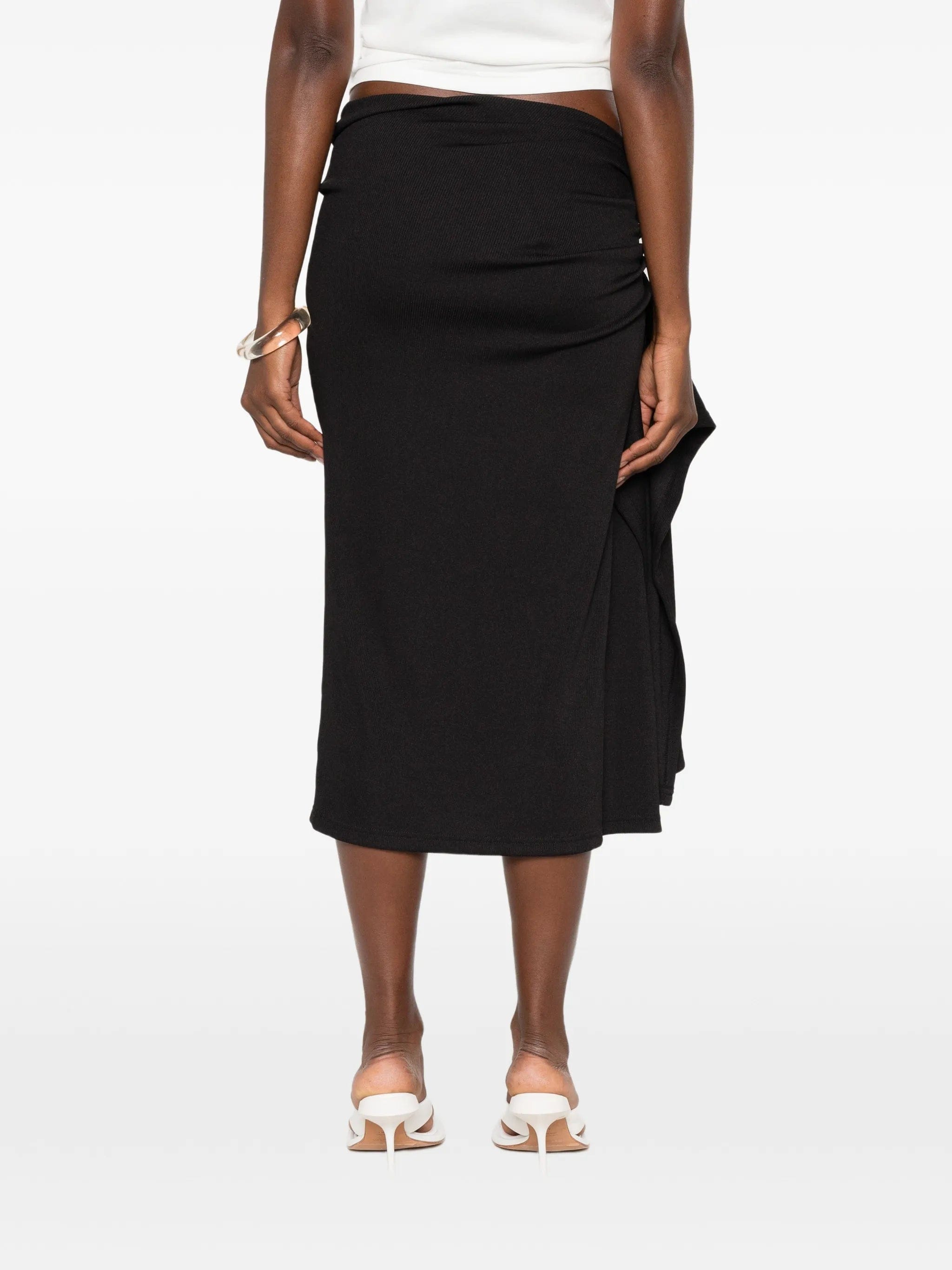 Christopher Esber crystal - clasp cascade midi skirt