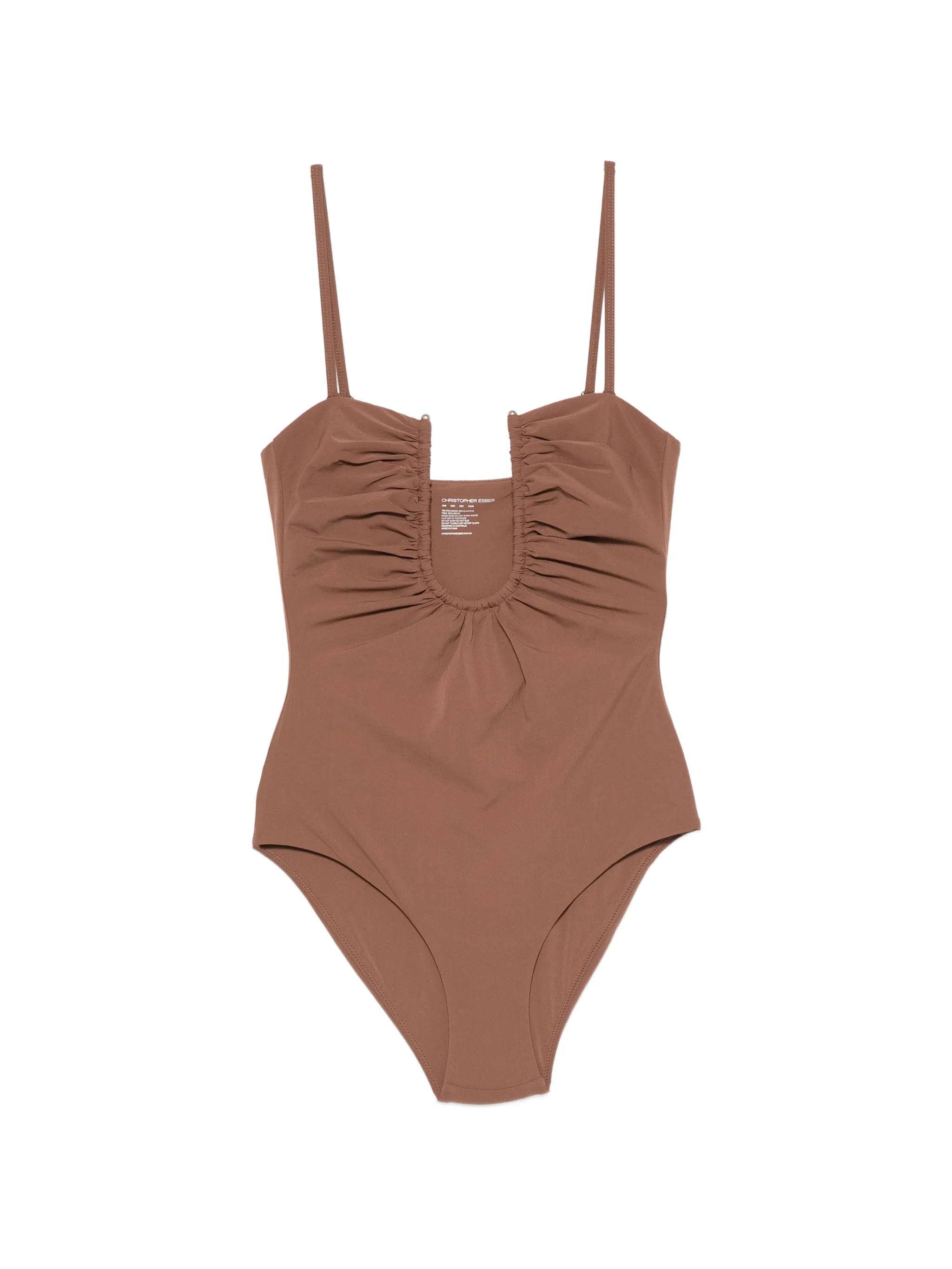 Christopher Esber Arced ruched swimsuit