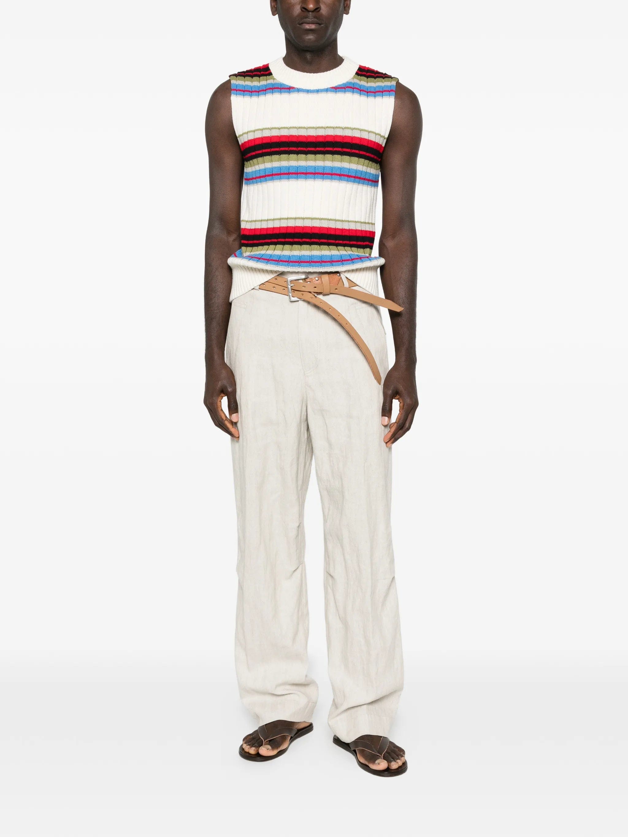Dries Van Noten side - pocket straight trousers