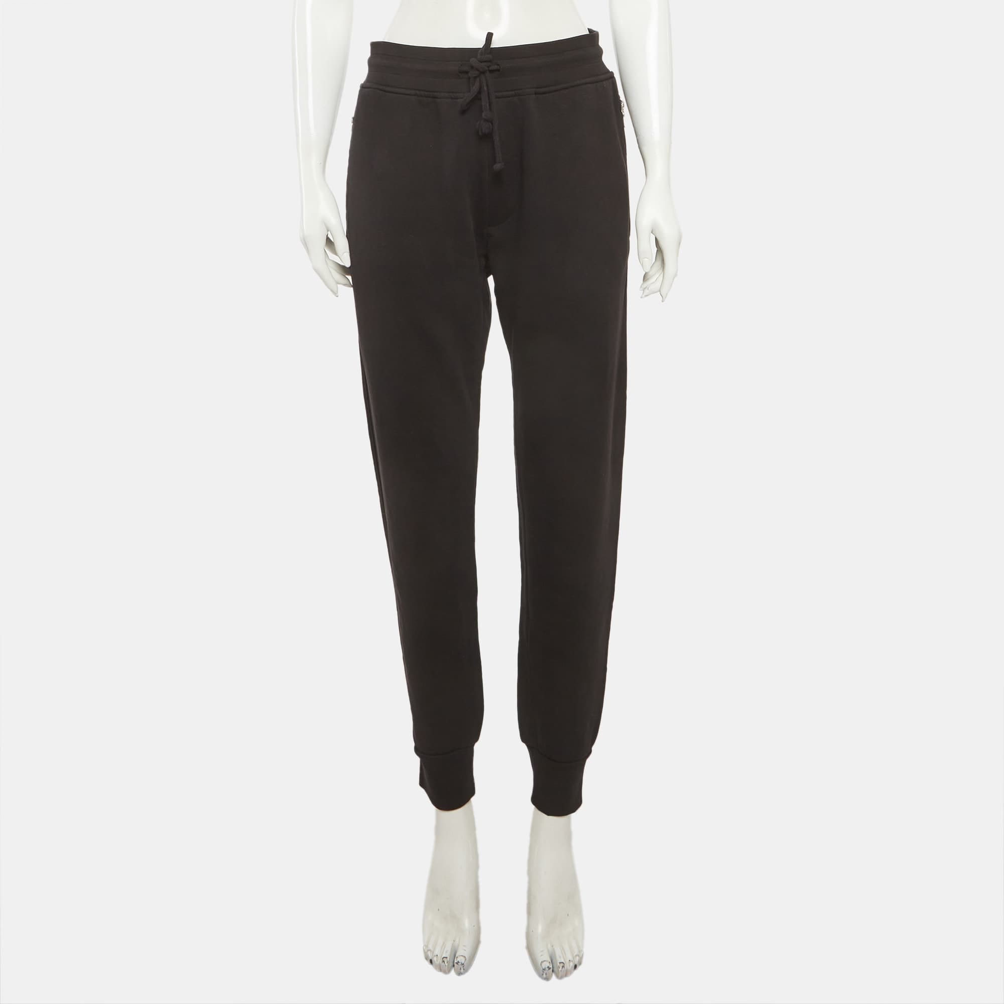 Dries Van Noten Black Jersey Sweat Pants