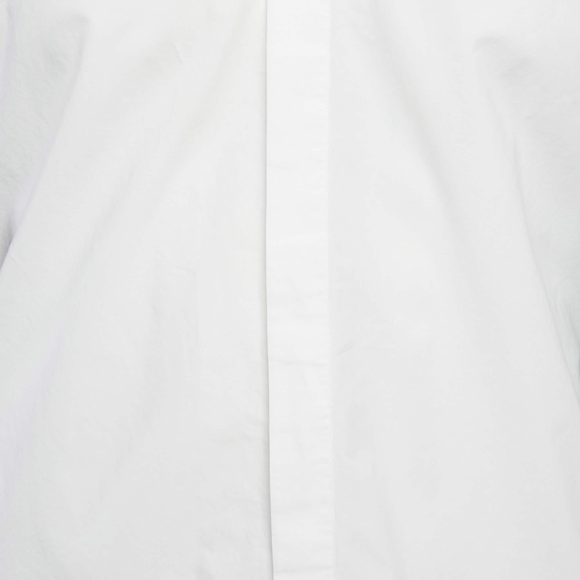 Dries Van Noten White Cotton Layered Sleeve Shirt