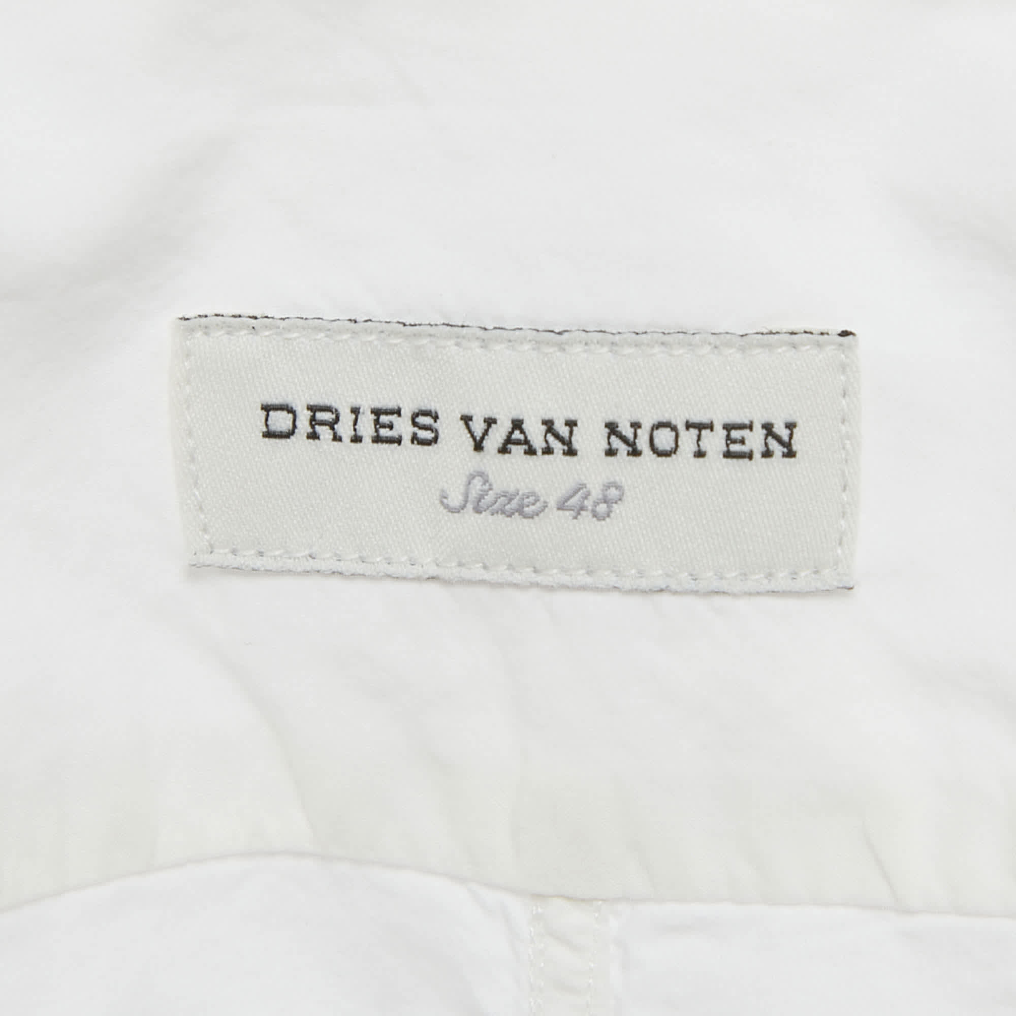 Dries Van Noten White Cotton Layered Sleeve Shirt