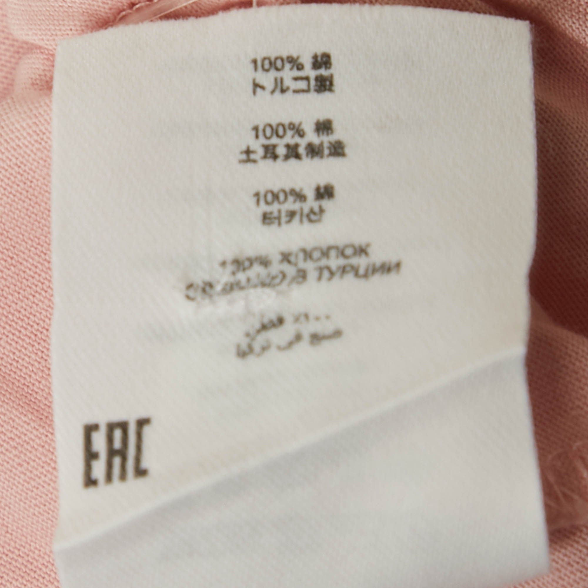 Dries Van Noten Pink Jersey Shirring Detail Top