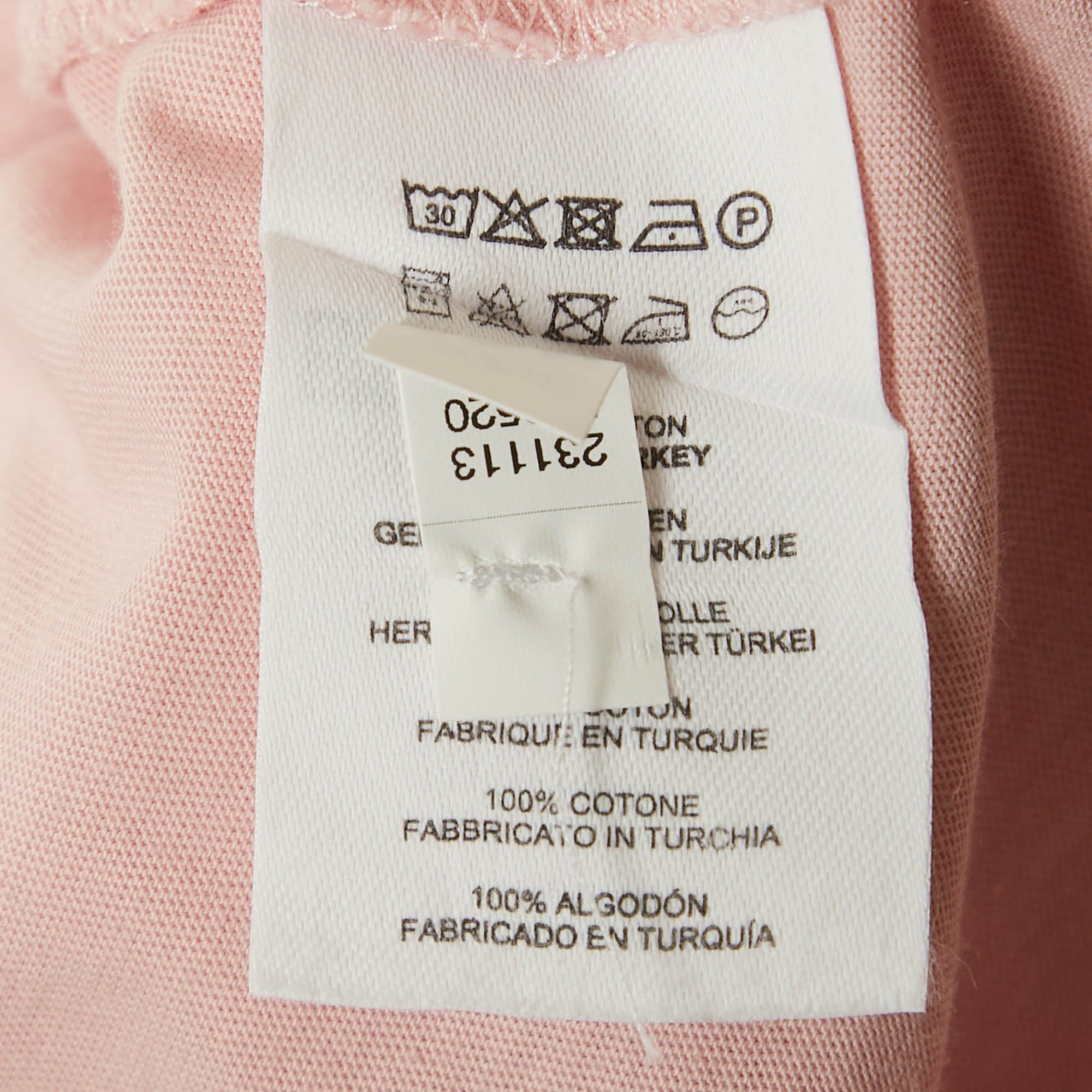 Dries Van Noten Pink Jersey Shirring Detail Top
