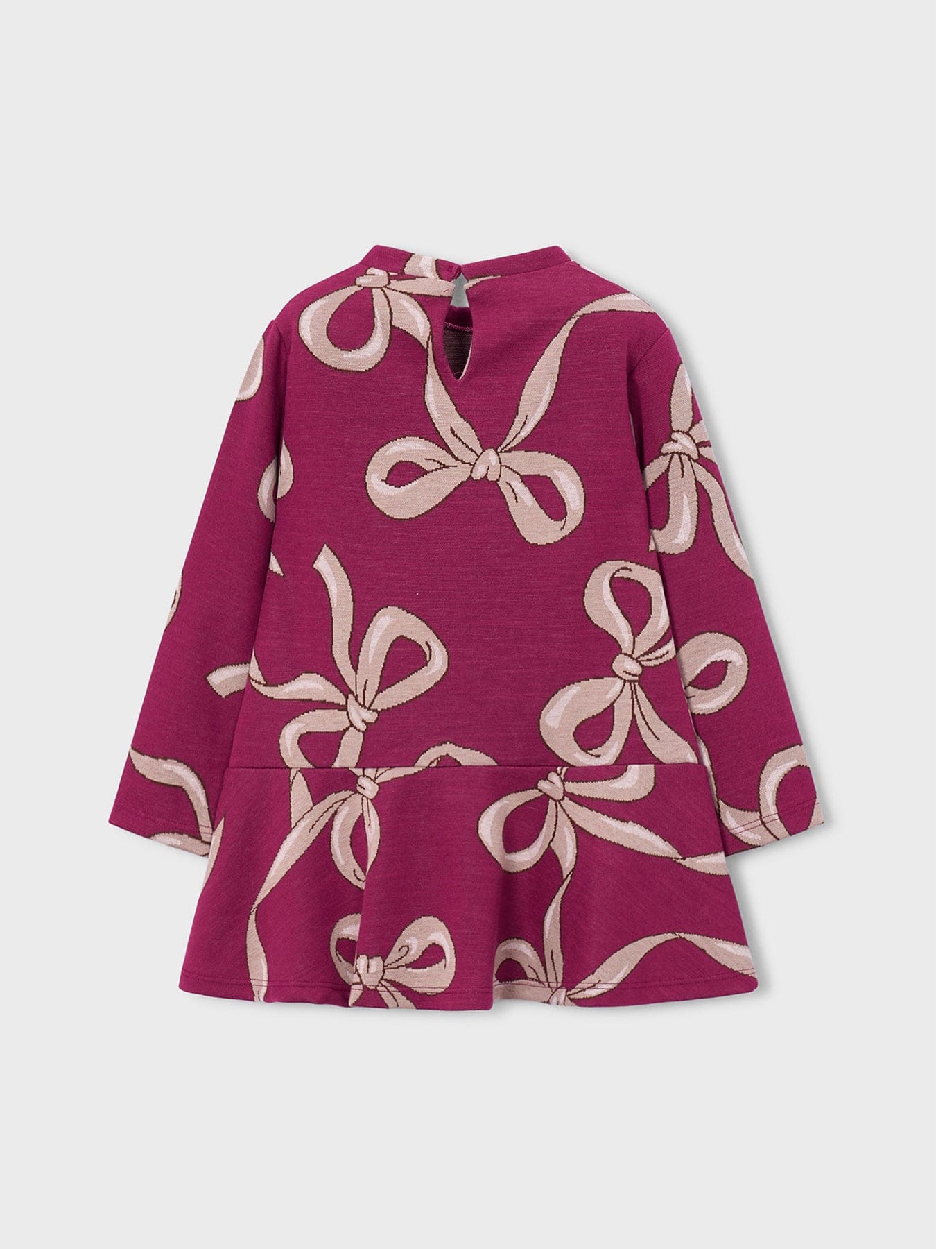 Mayoral Kids' Jacquard Knit Dress with Bag Pink